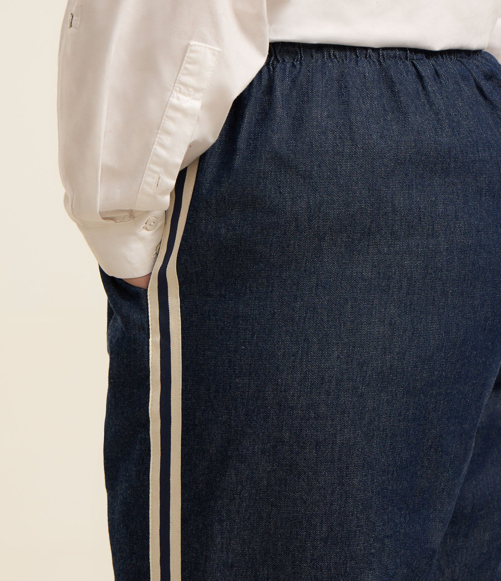 Calça Pantalona em Jeans com Cós Elástico Curve & Plus Size Azul 3