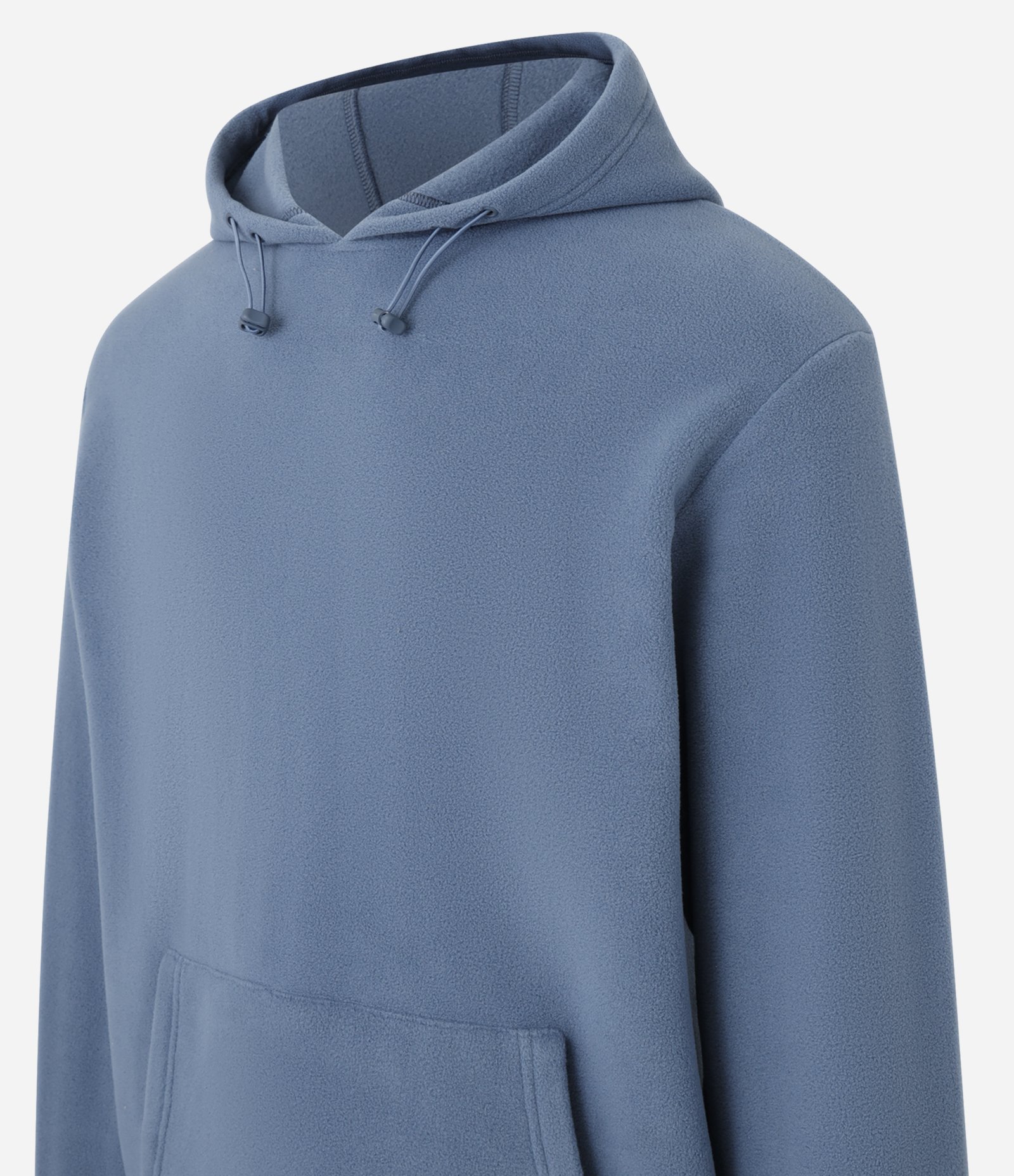 Casaco Esportivo com Capuz em Fleece Azul 7