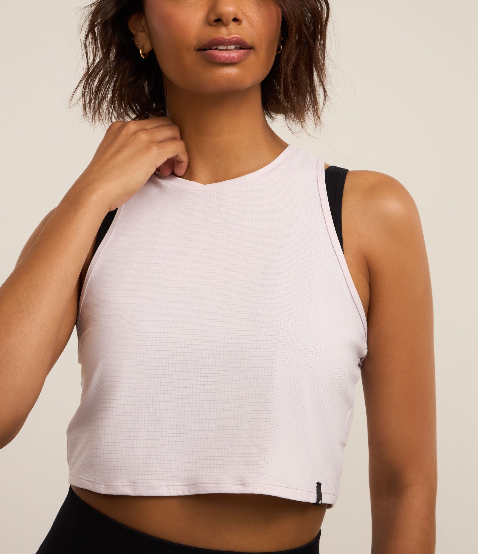 Regata Box Esportiva em Microfibra Texturizada com Recorte nas Costas Roxo Claro 4