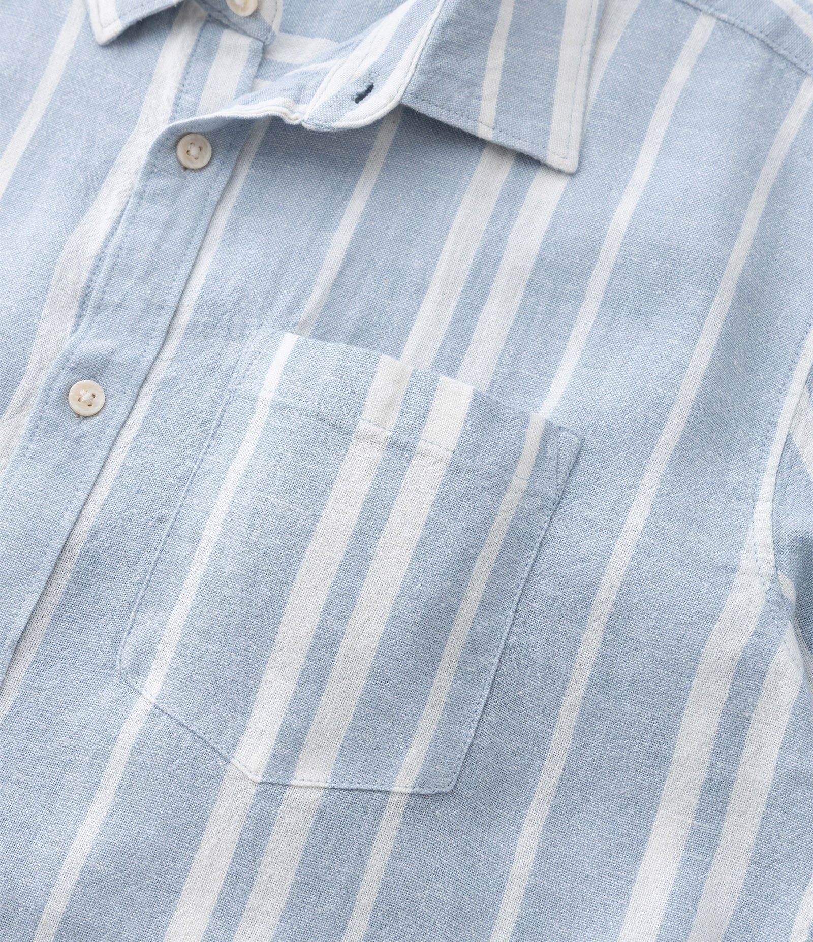 Camisa Infantil em Viscolinho com Bolsinho - Tam 5 a 14 Anos Azul 5