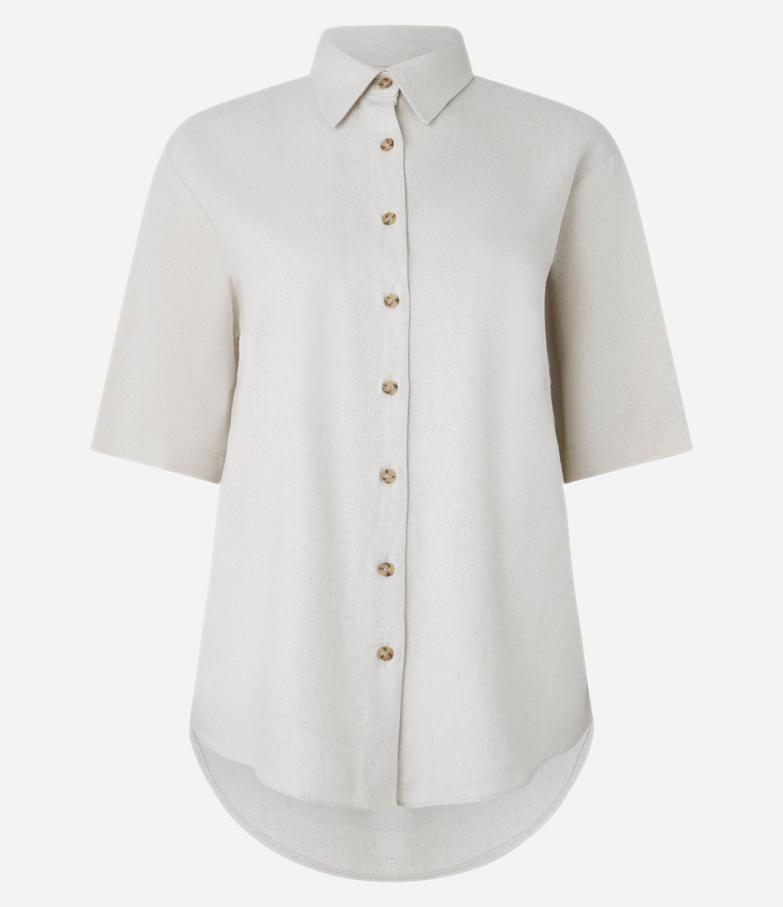 Camisa em Viscolinho com Bolso Frontal Branco 1