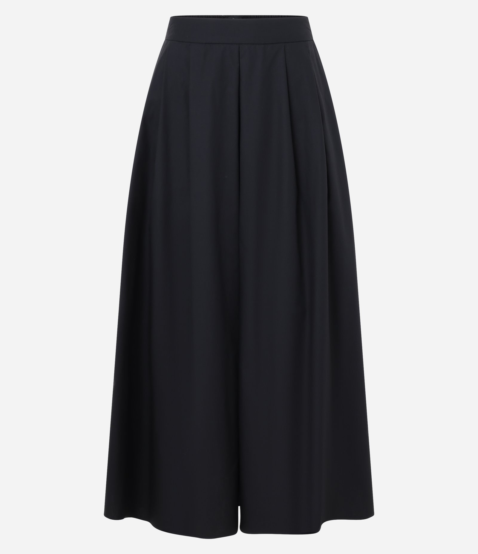 Saia Godê Longa em Tricoline com Pregas Preto 5