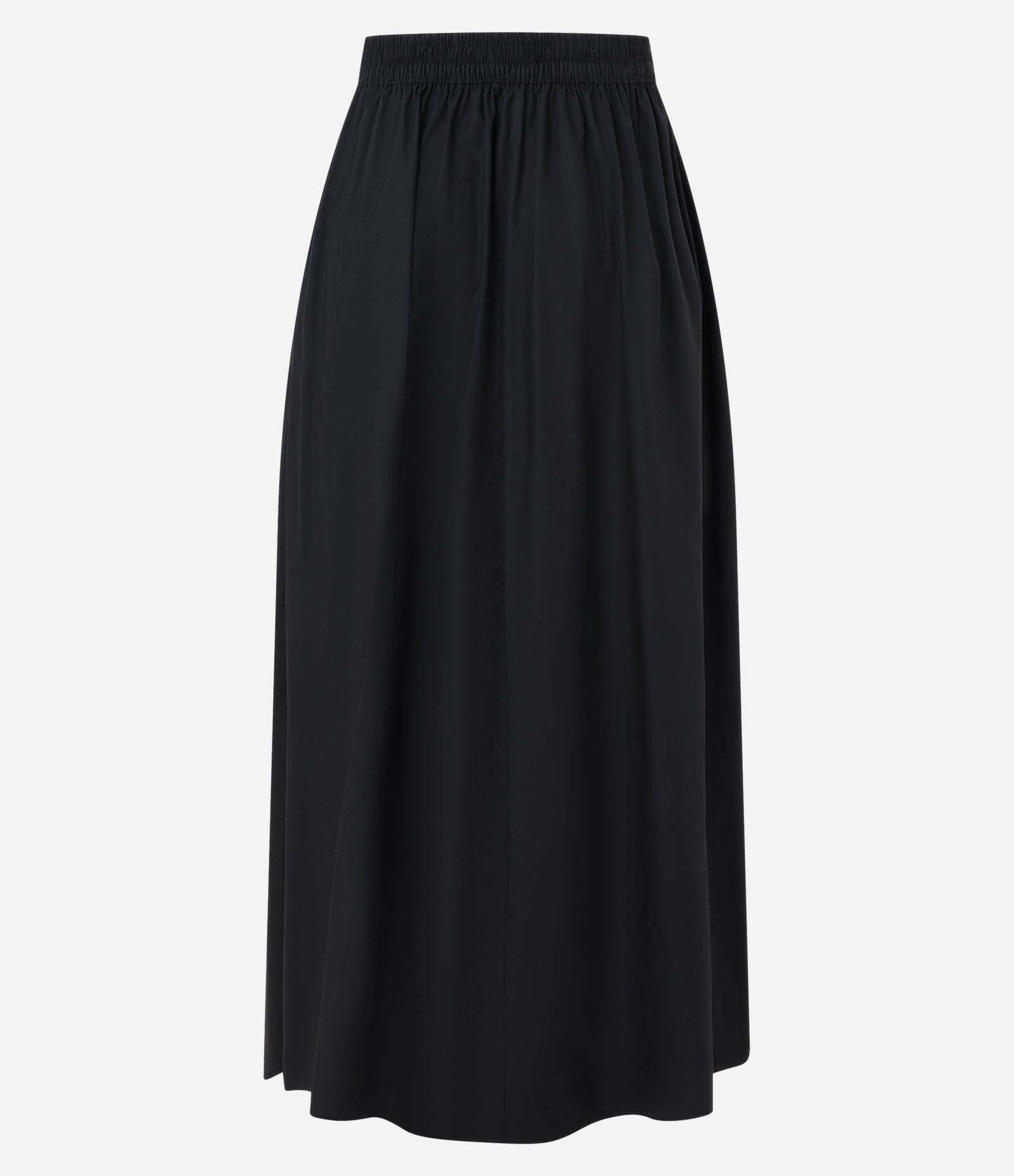 Saia Godê Longa em Tricoline com Pregas Preto 6