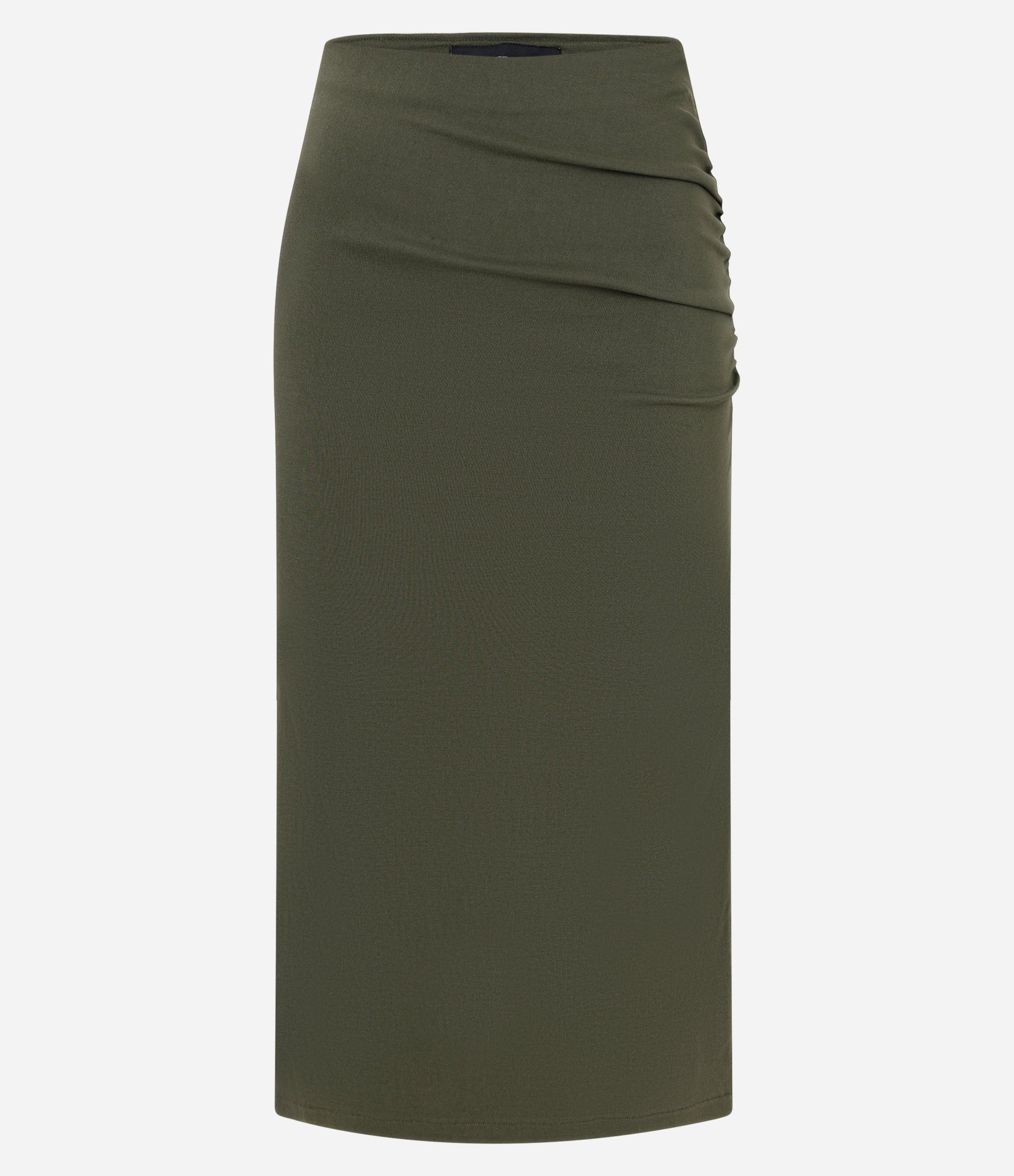Saia New Midi em Bengaline com Franzido Lateral Verde 6