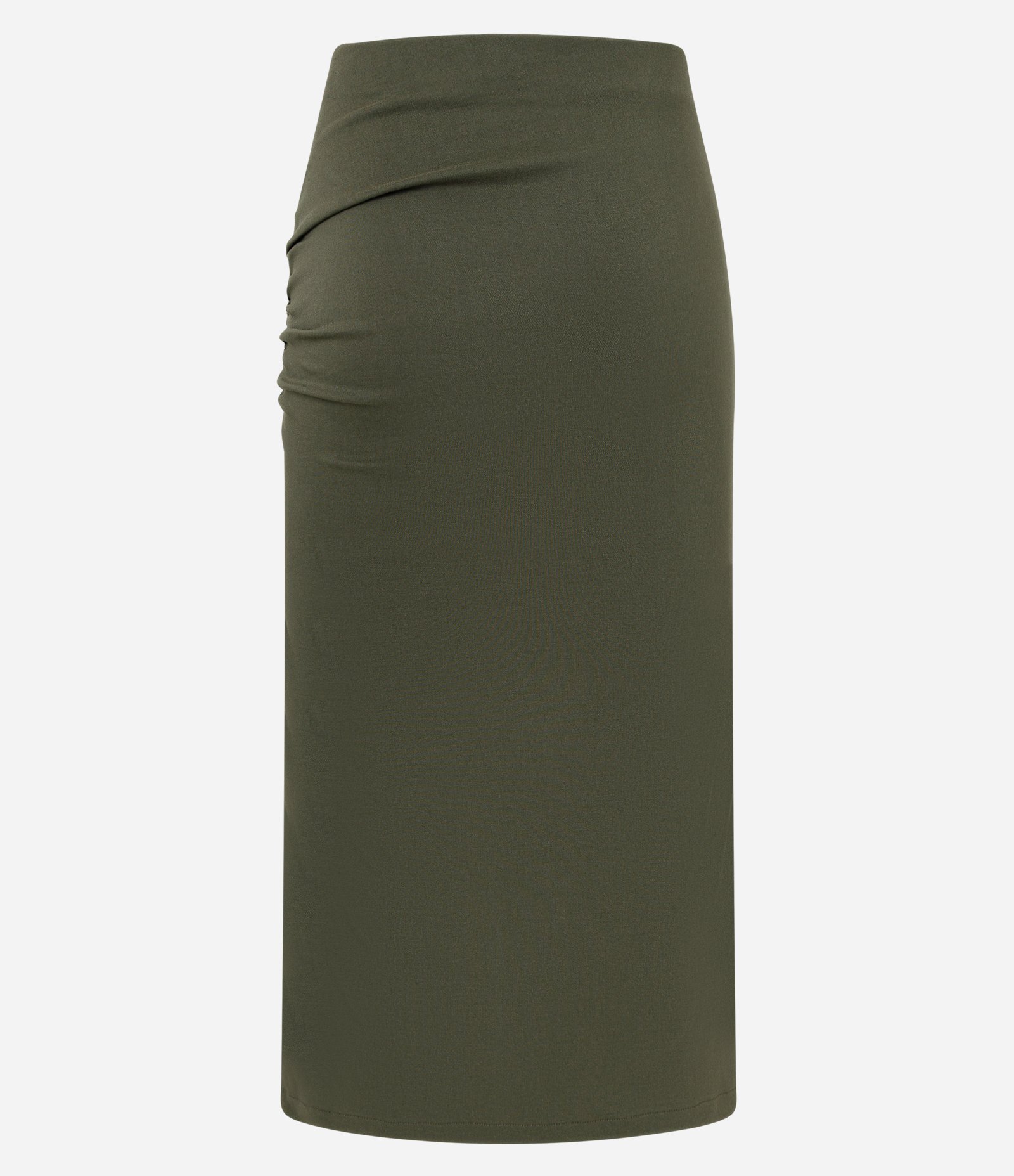 Saia New Midi em Bengaline com Franzido Lateral Verde 7