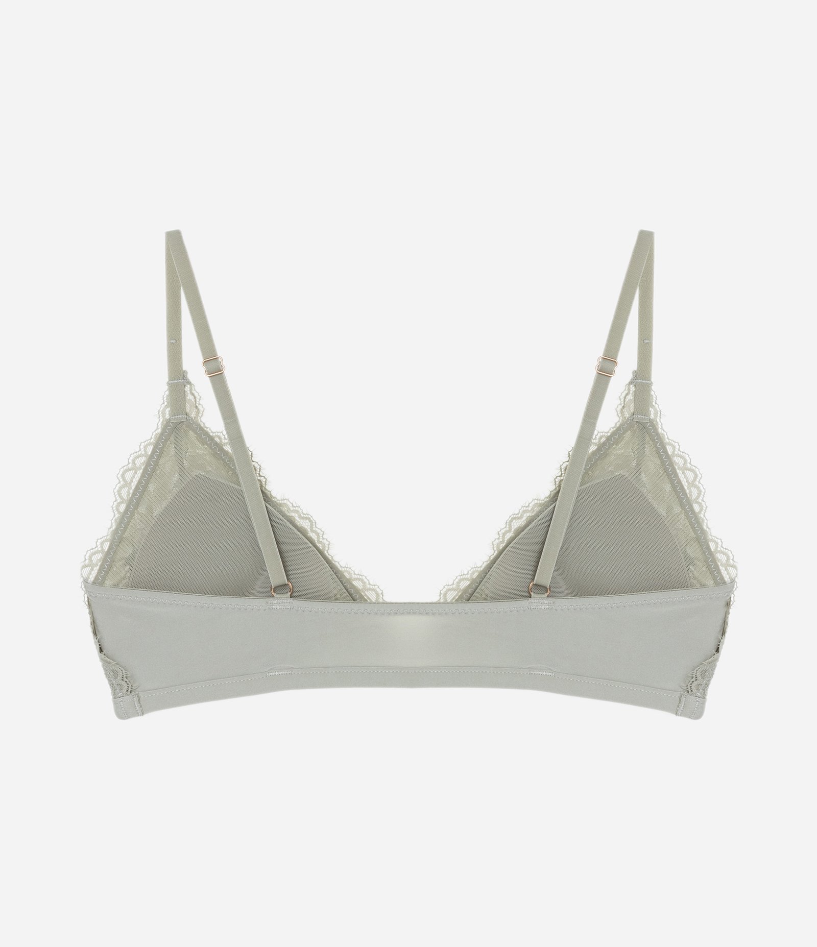 Sutiã Top em Microfibra com Detalhes em Renda e Bojo Removível Cinza 6