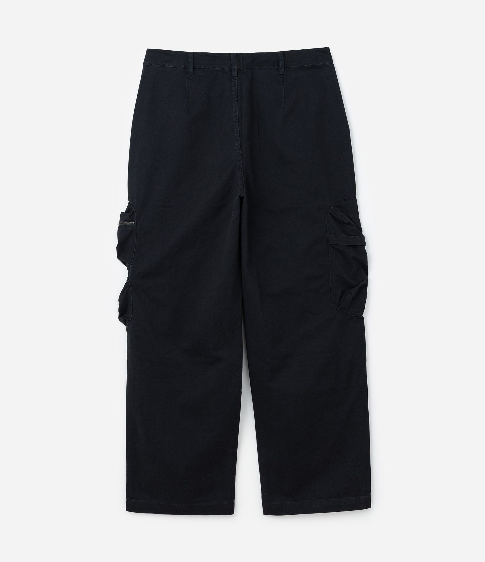 Calça Super Baggy em Sarja com Bolso Cargo Preto 2