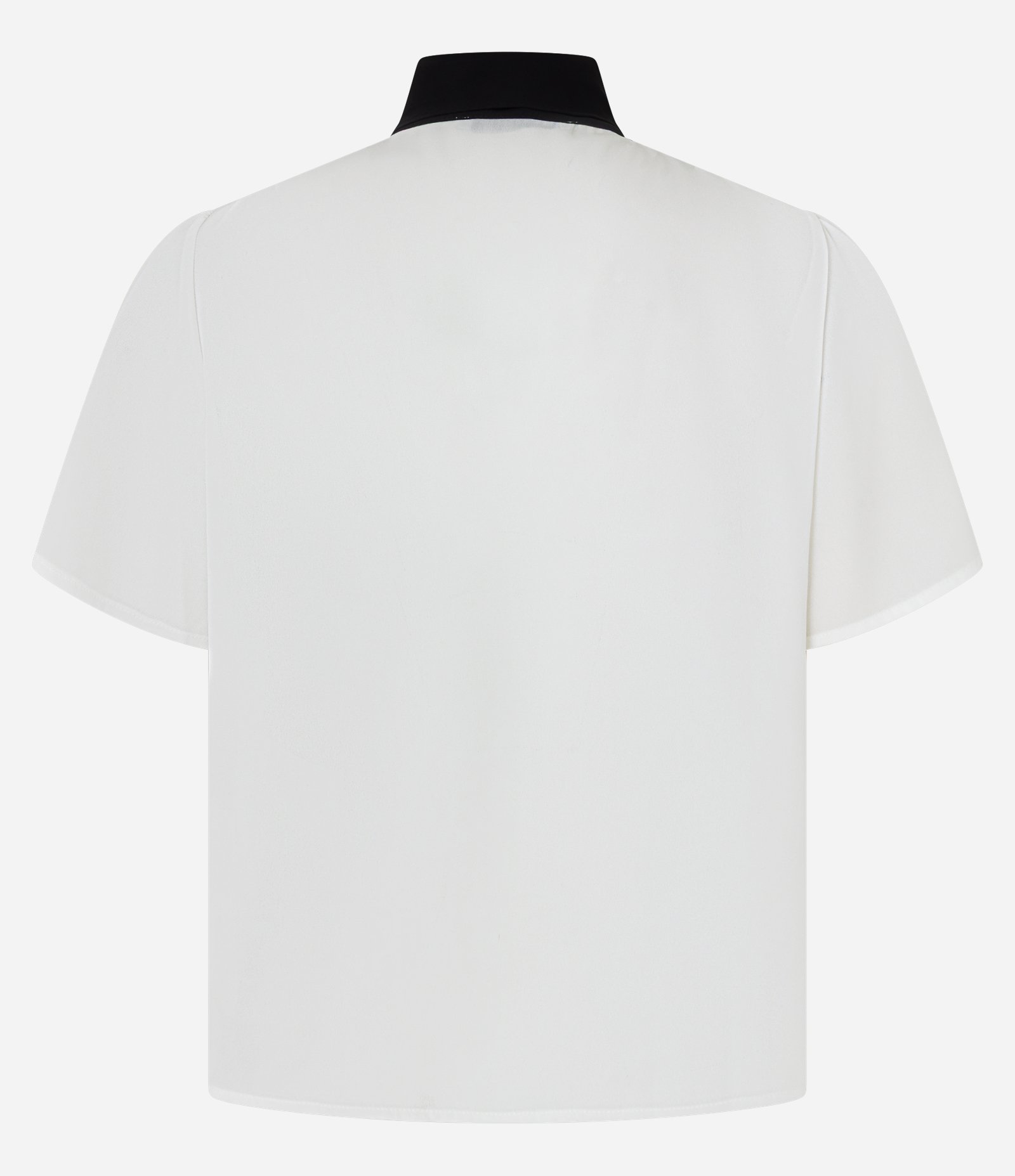 Blusa em Chiffon com Gola Laço Contrastante Branco 6