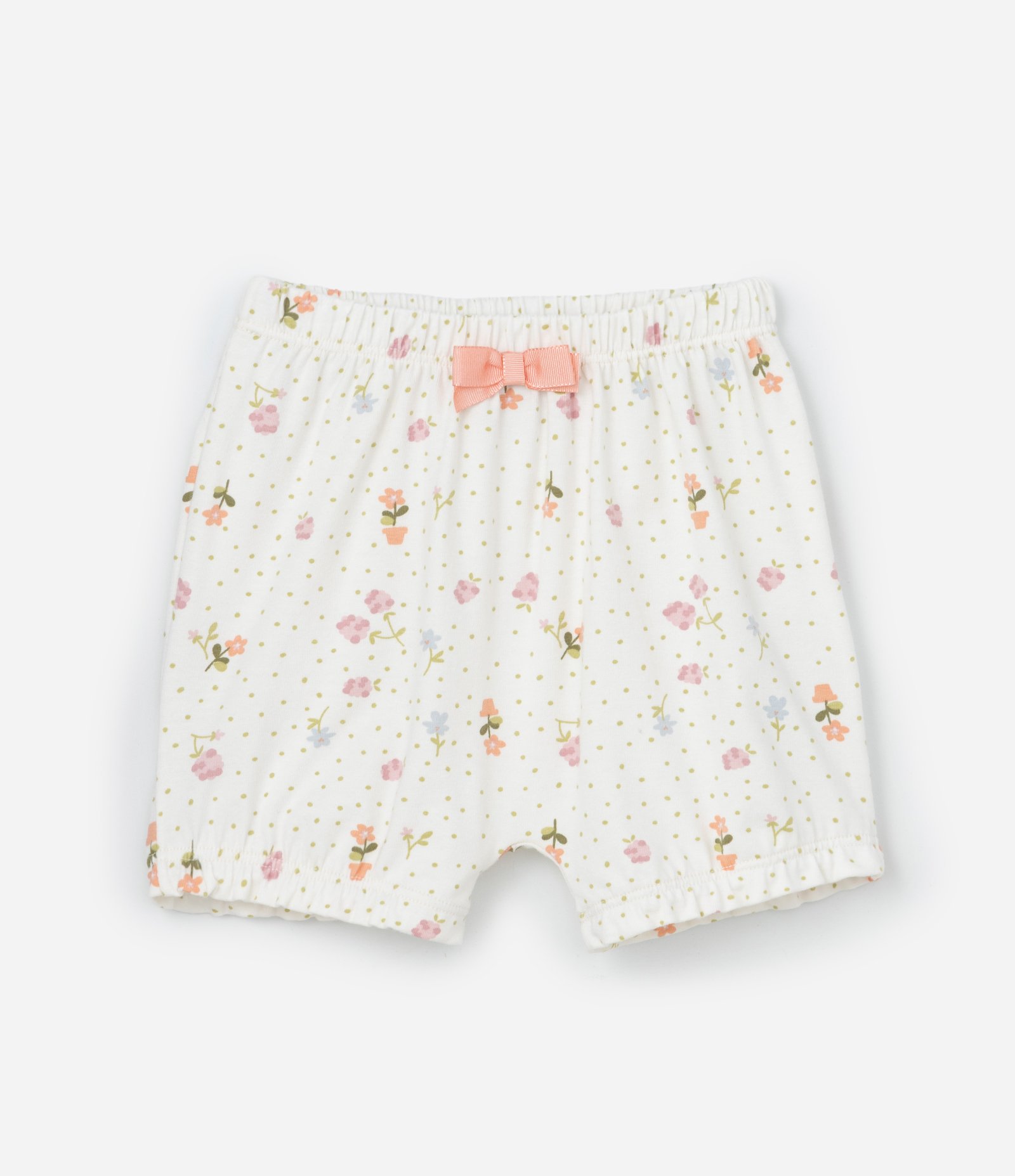 Conjunto Infantil com Babadinho e Estampa Floral - Tam 0 a 18 meses Off White 8