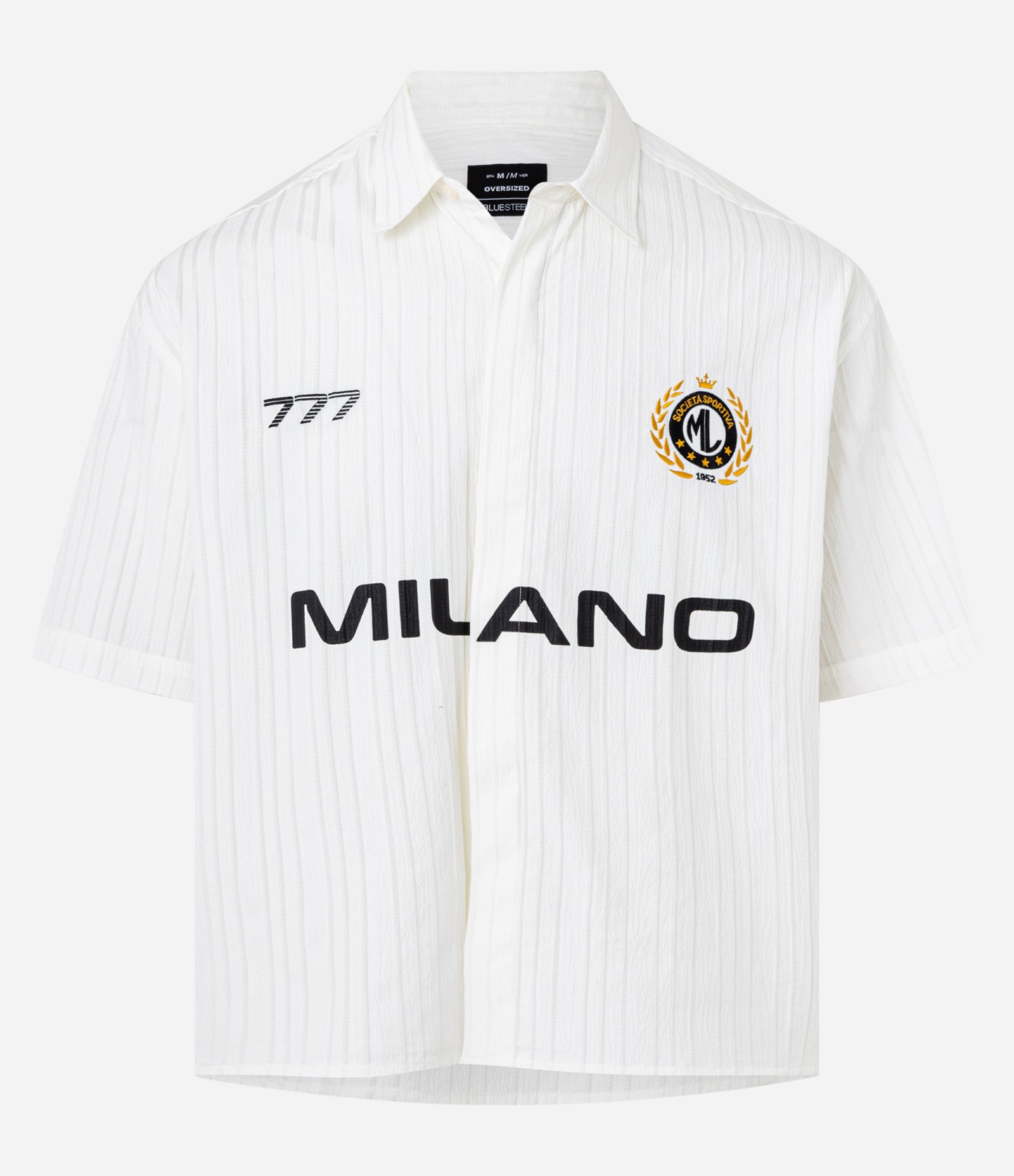 Camisa Oversized com Estampa Localizada e Lettering Texturizada Off White 5