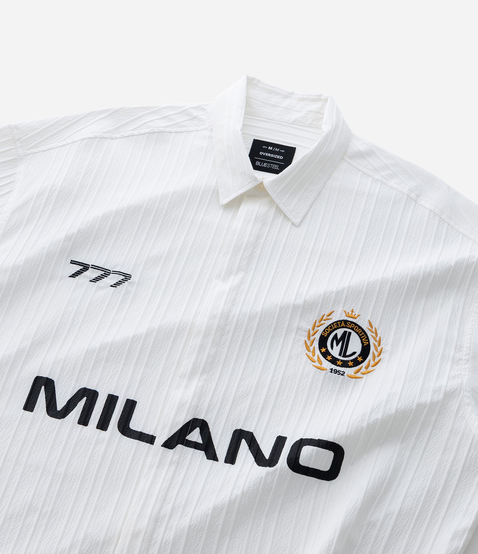 Camisa Oversized com Estampa Localizada e Lettering Texturizada Off White 7