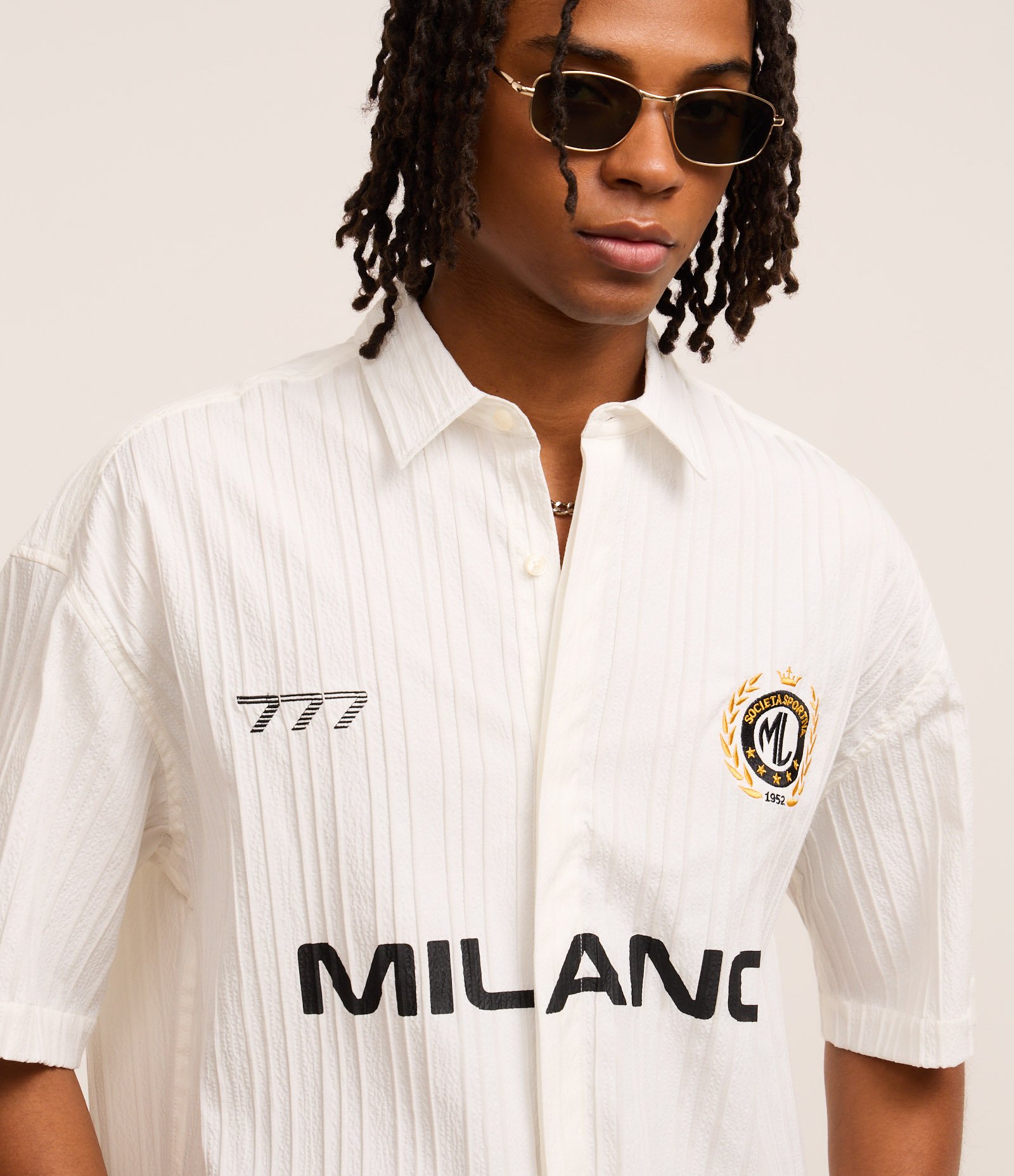 Camisa Oversized com Estampa Localizada e Lettering Texturizada Off White 4