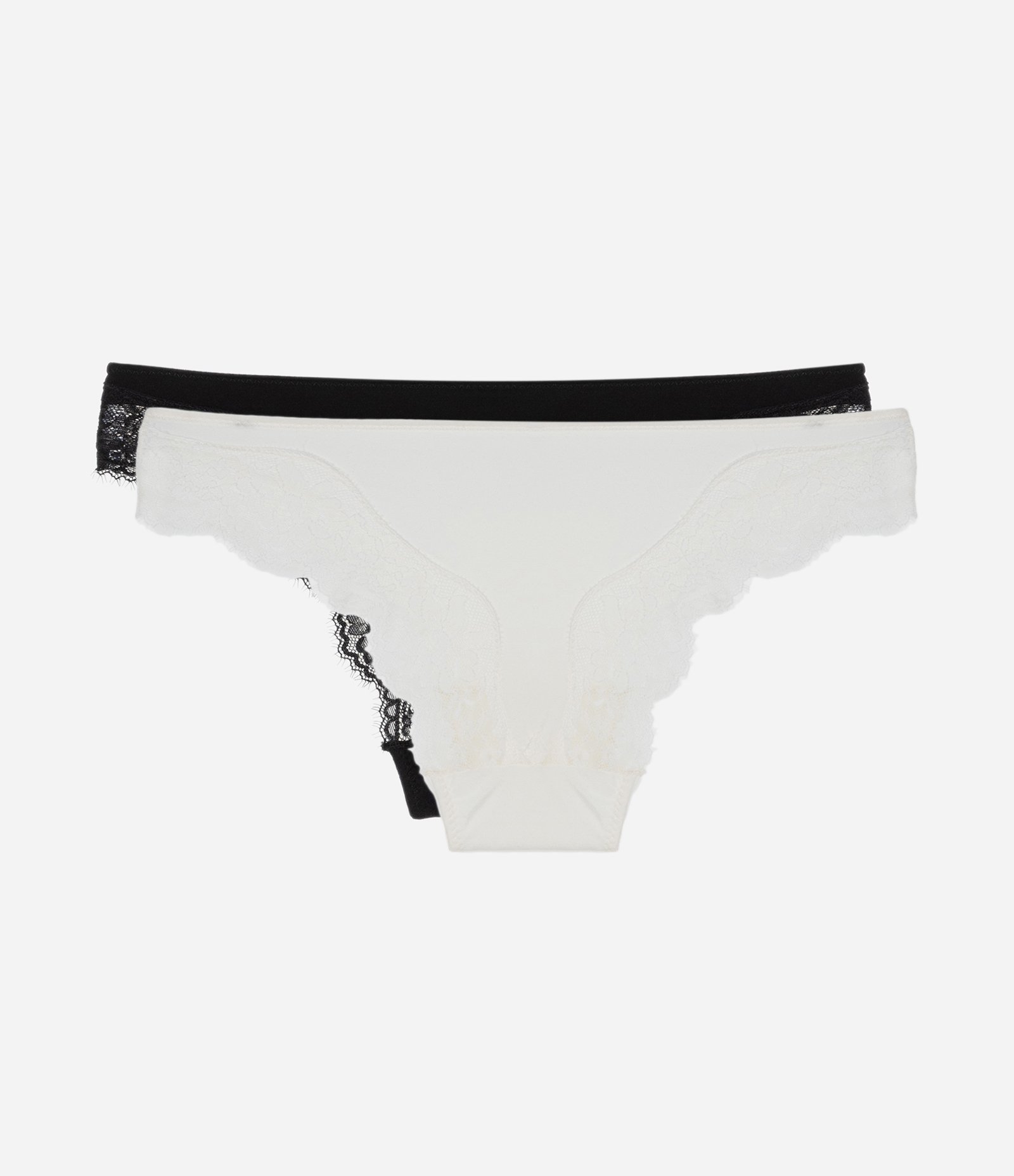 Kit 02 Calcinhas Biquíni em Microfibra com Detalhes em Renda Multicores 2