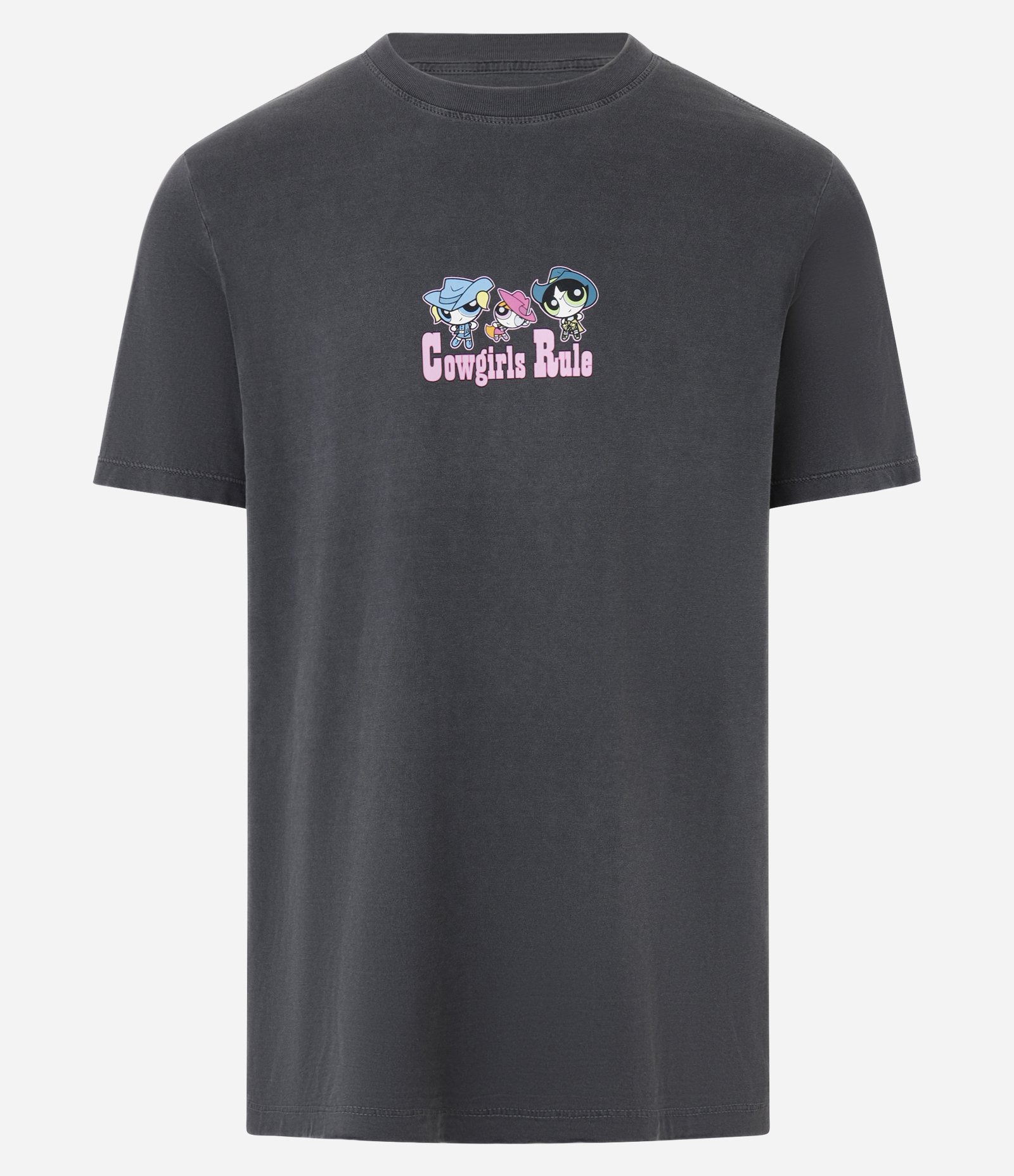 Camiseta Comfort em Algodão com Estampa Meninas Superpoderosas Cowgirls Cinza 7