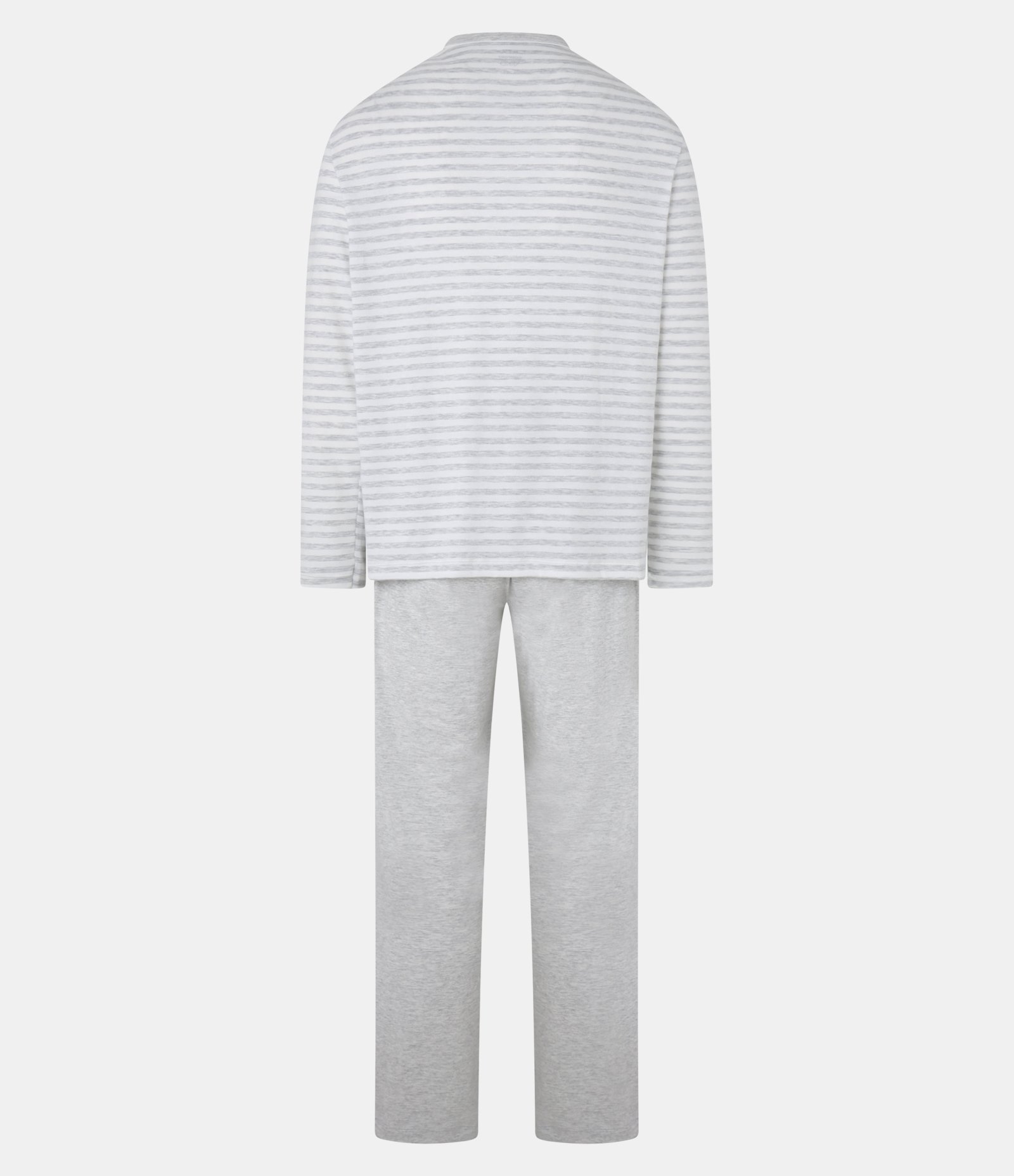 Pijama Longo com Estampa Listrada Cinza 2