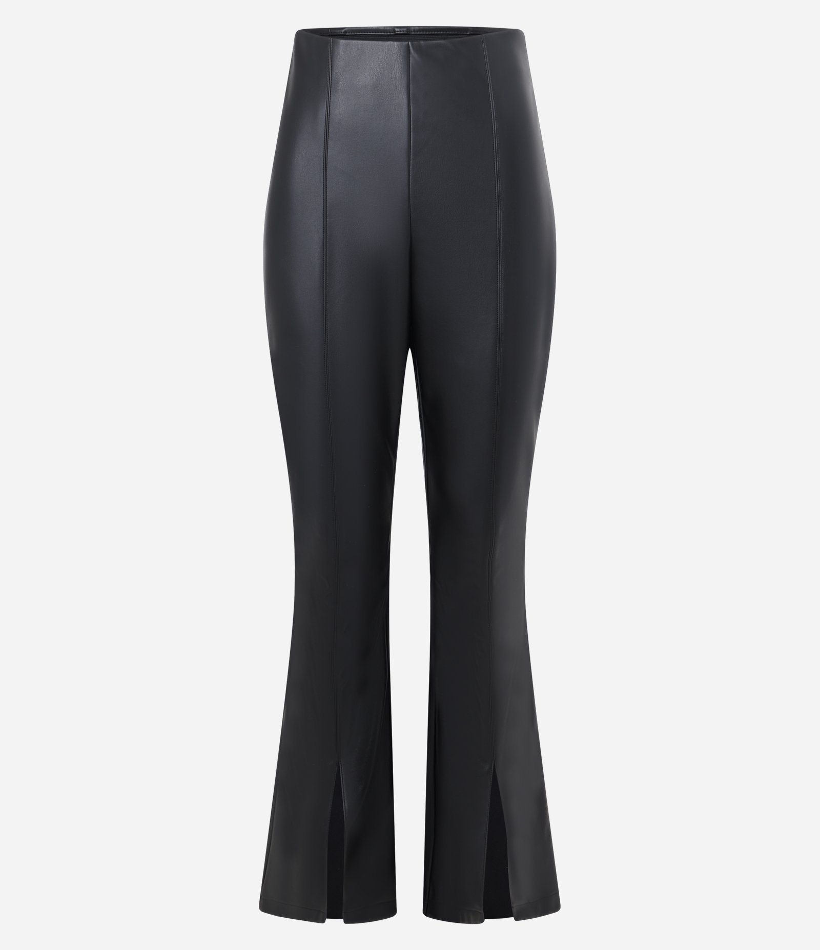Calça Flare em PU com Friso Frontal Preto 5