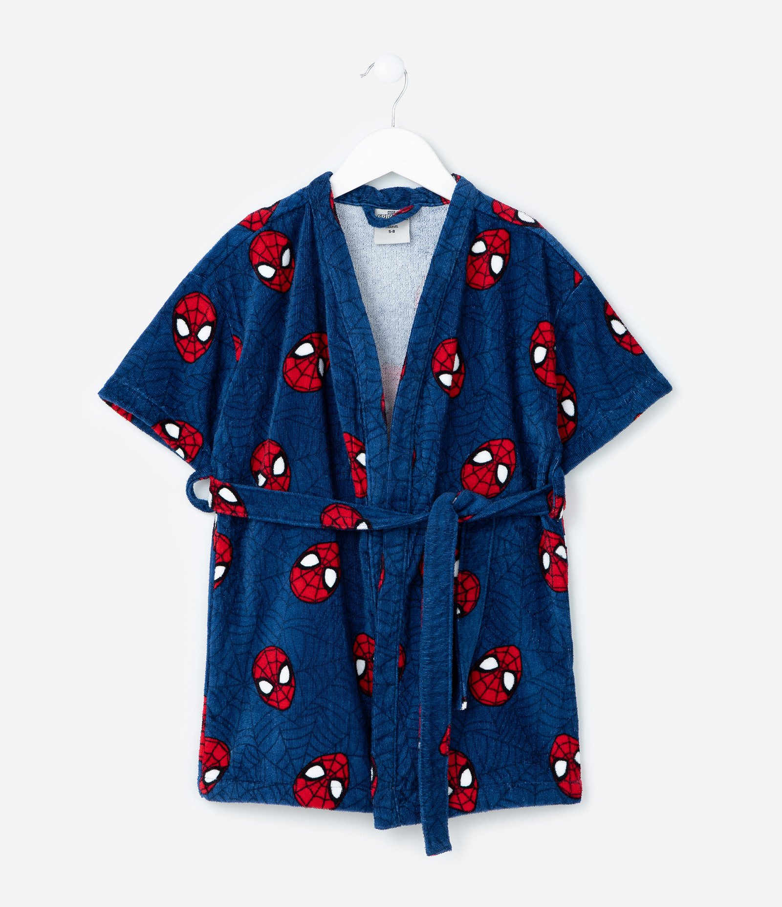 Roupão Infantil Atoalhado Estampa Homem-Aranha - Tam Único Azul 1