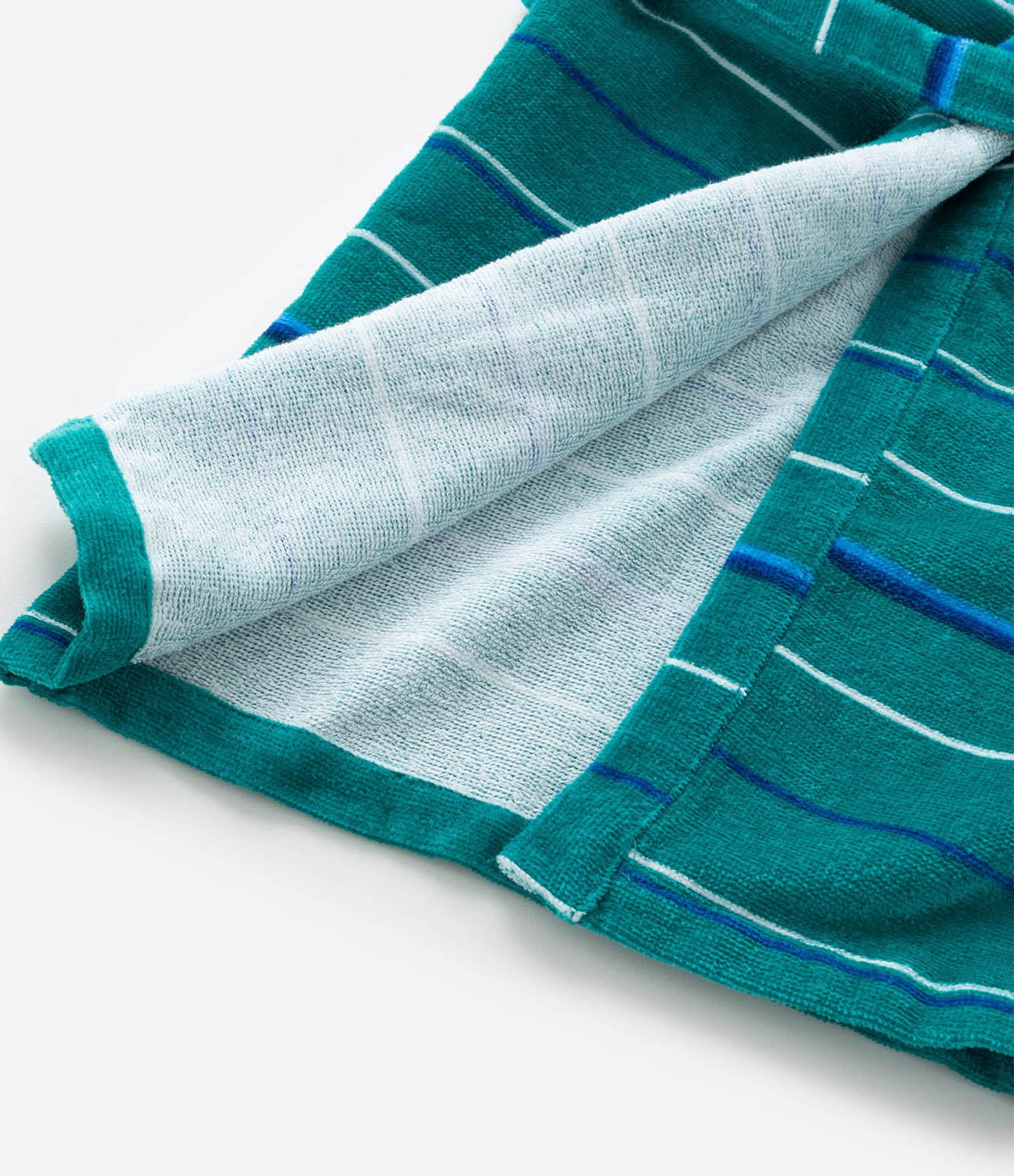 Roupão Infantil Atoalhado com Estampa de Listras - Tam 3 a 16 Anos Verde 4