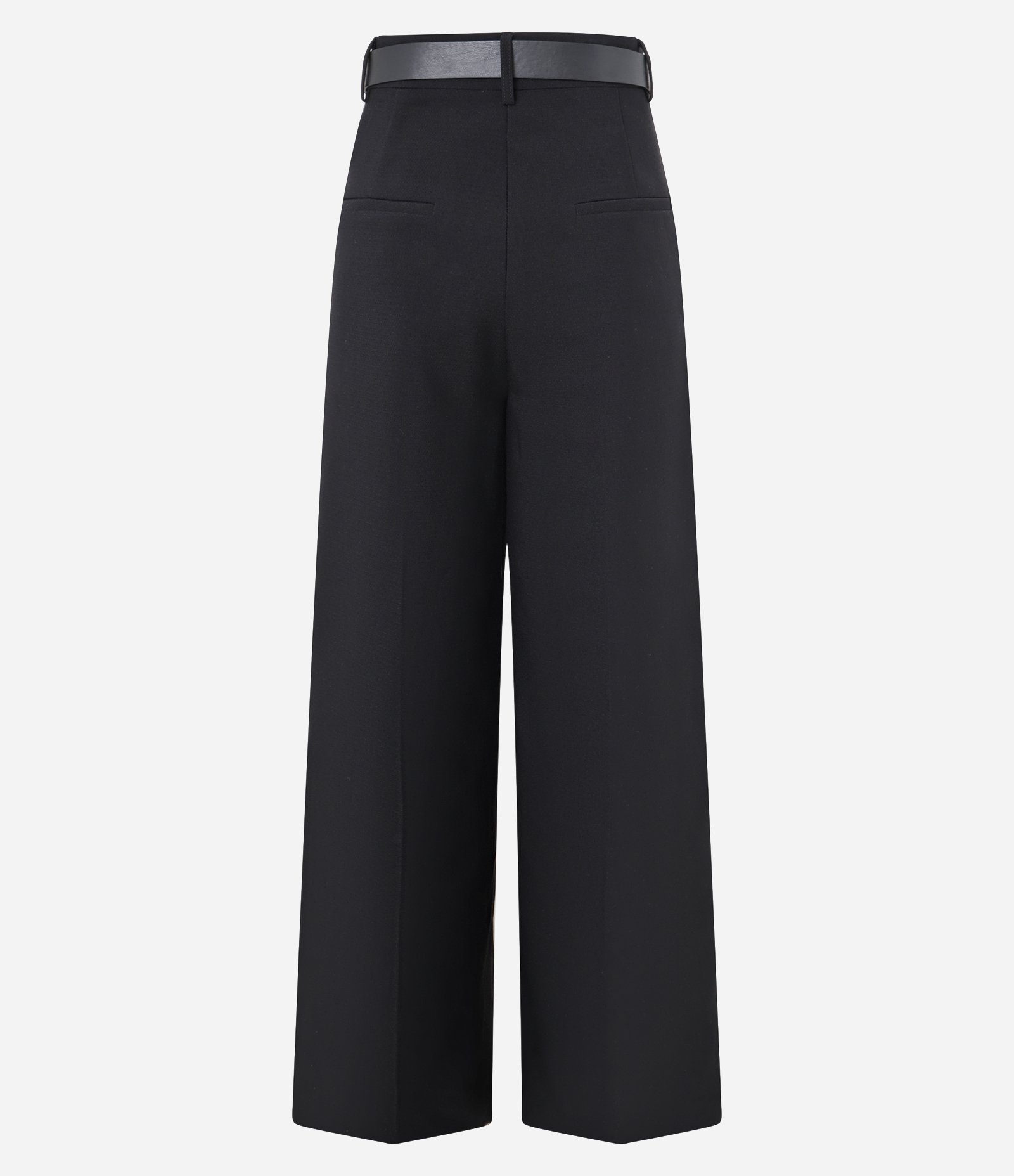 Calça Wide Leg em Alfaiataria com Pregas e Cinto Preto 7