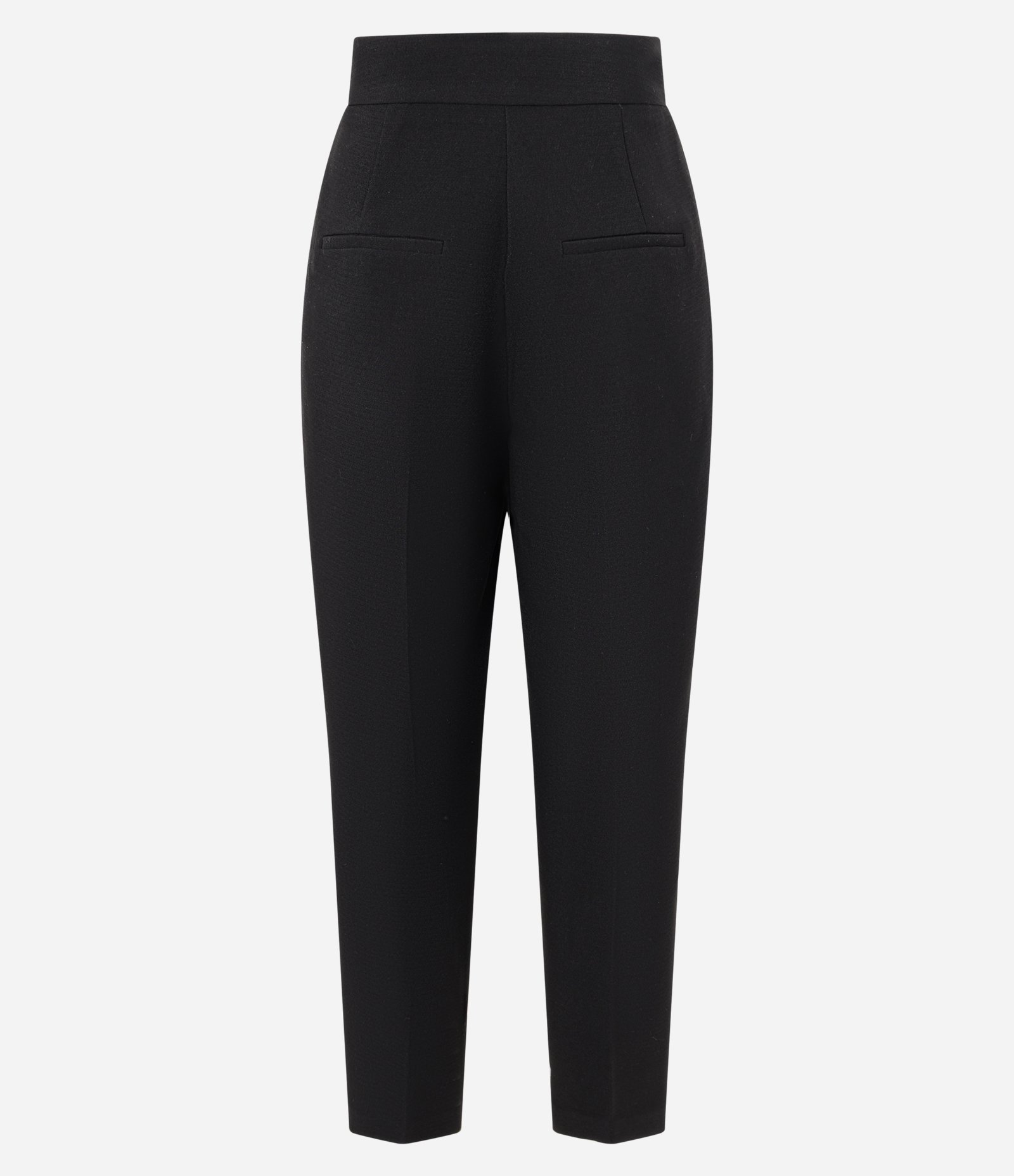 Calça Cenoura Alfaiataria Cintura Alta com Pregas Preto 2
