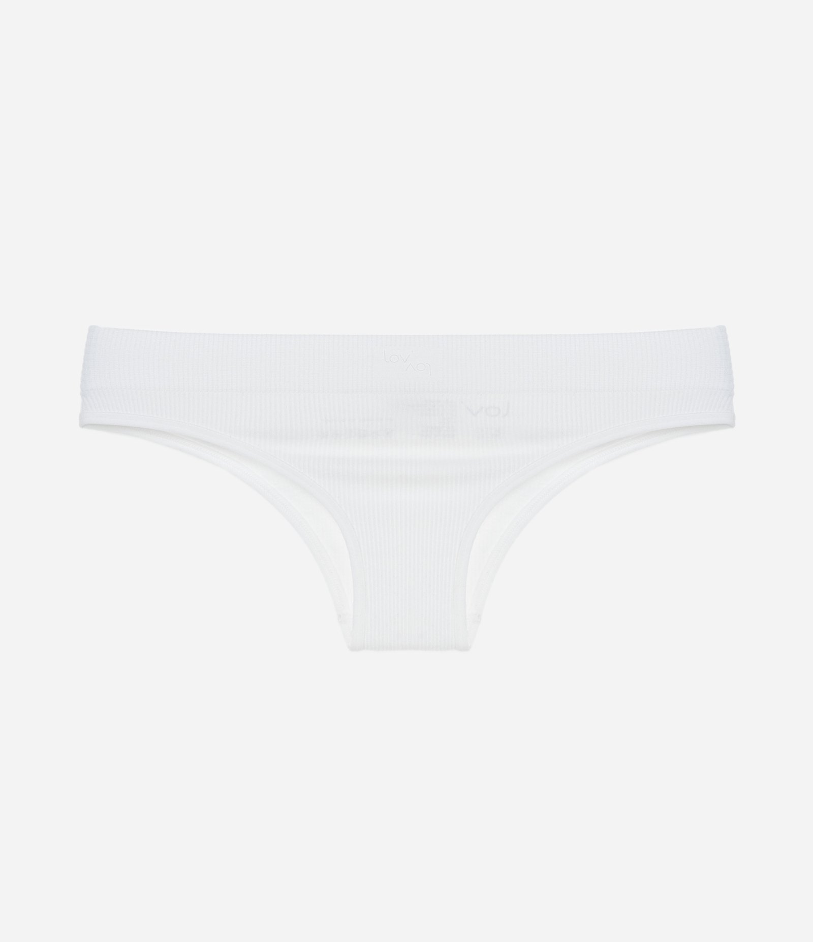 Calcinha Biquíni Seamless com Acabamento Contrastante Branco 5