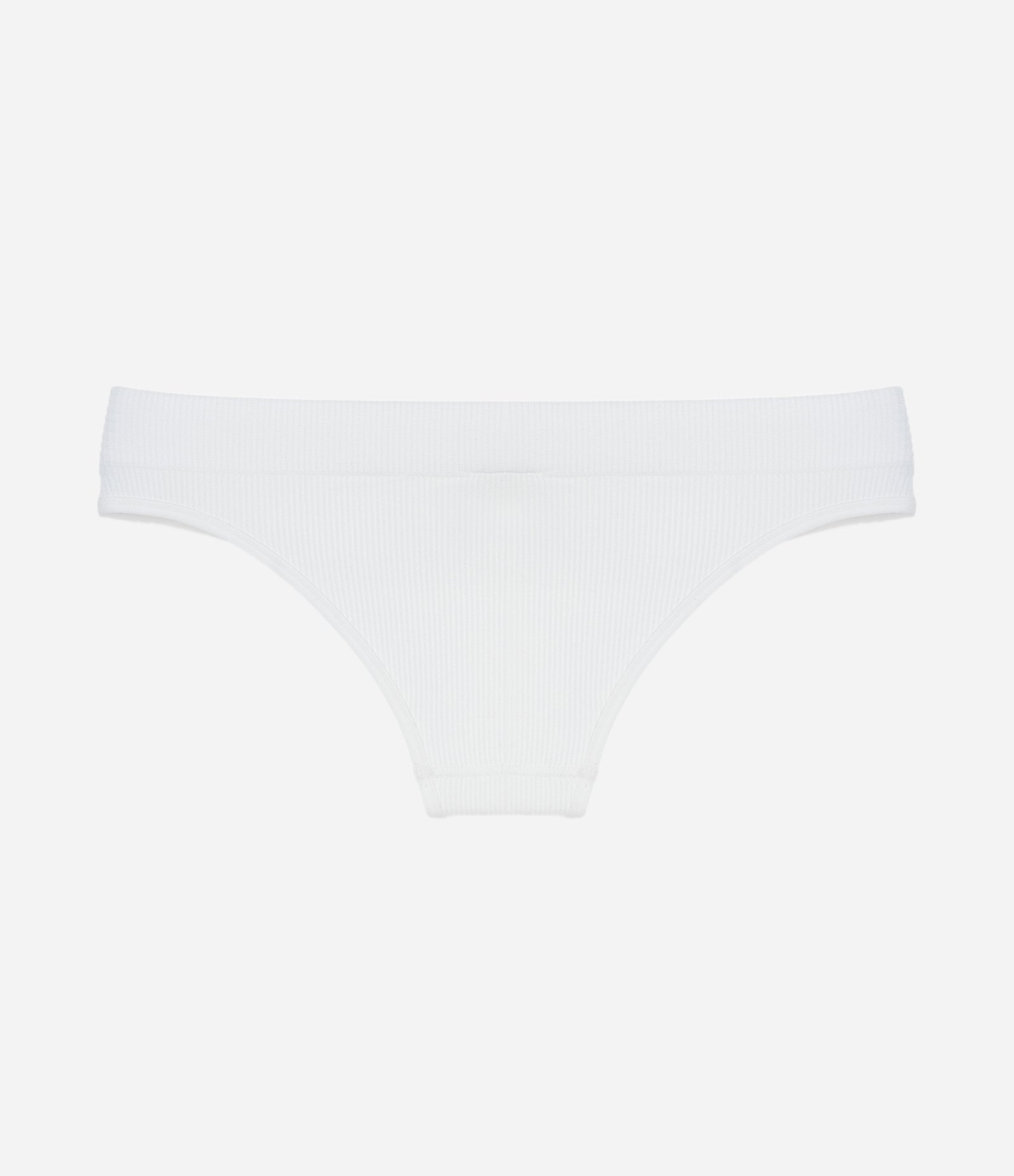 Calcinha Biquíni Seamless com Acabamento Contrastante Branco 6