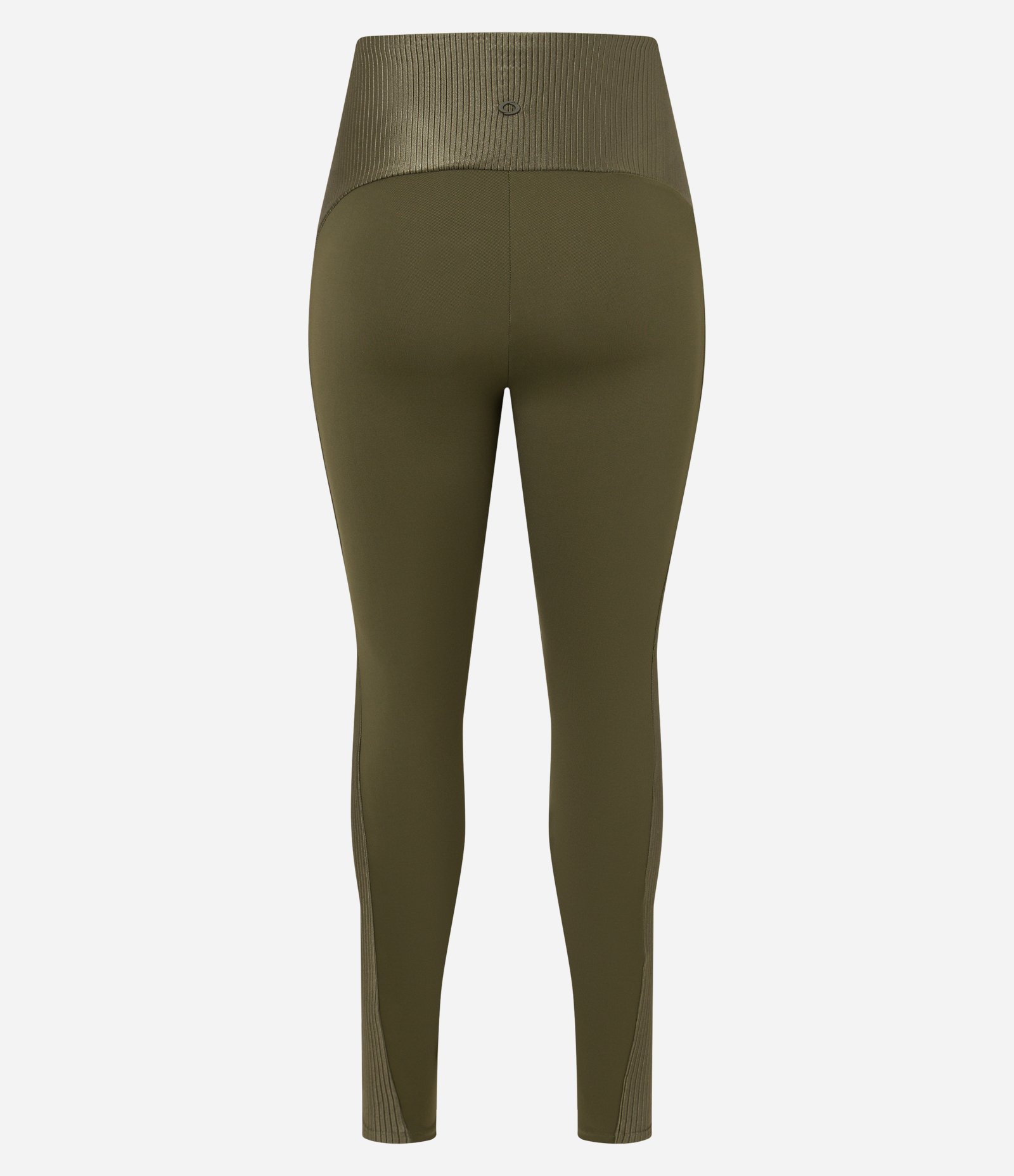 Calça Legging Esportiva em Microfibra com Cós Alto e Detalhe Canelado Verde 6