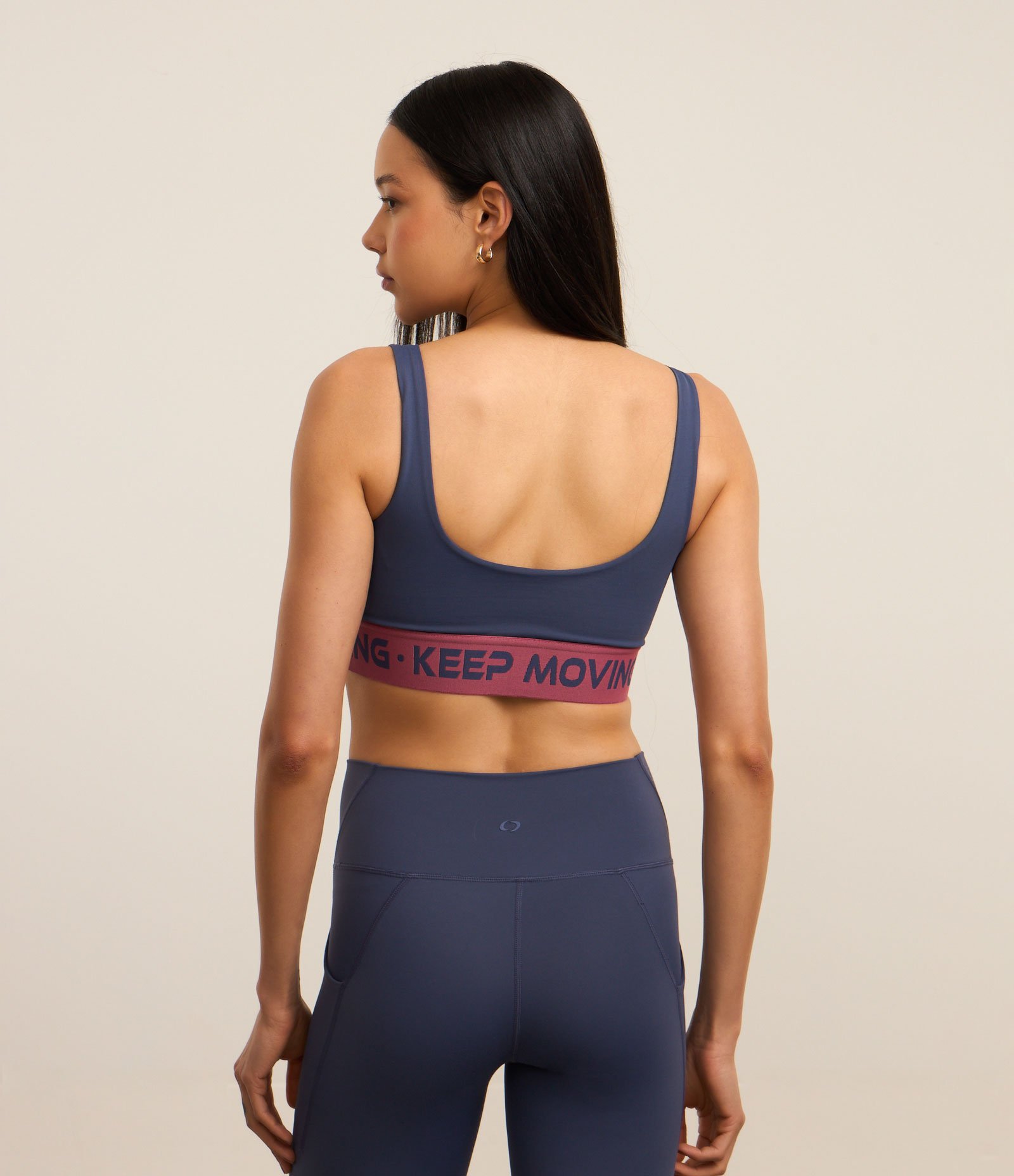 Top Esportivo em Microfibra com Bojo Removível e Elástico Keep Moving Azul 3