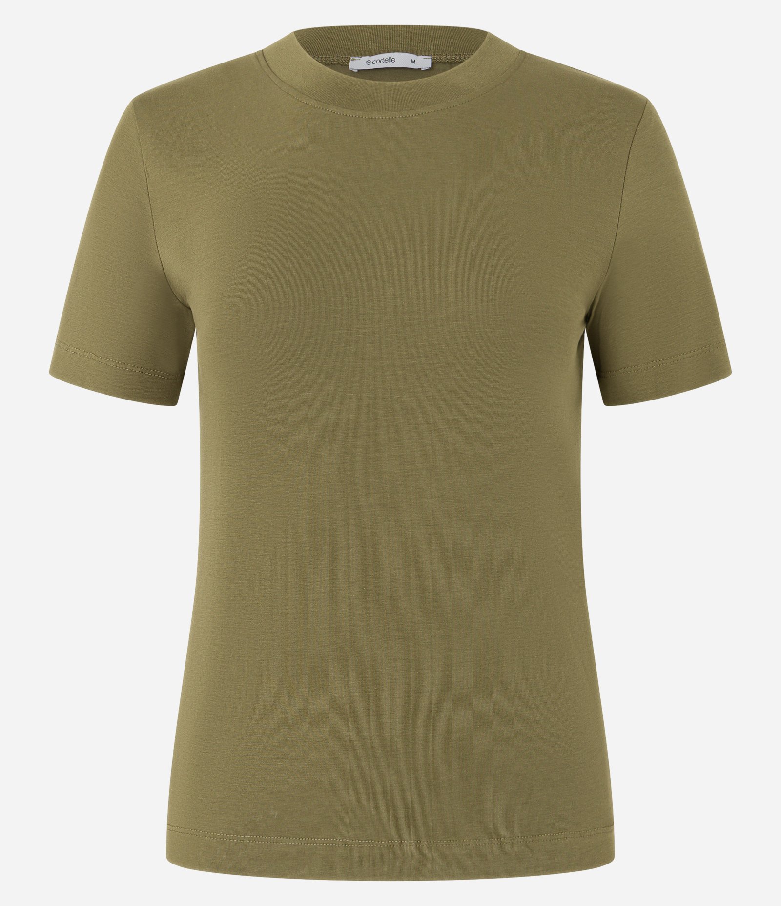 Blusa Básica Justinha em Ribana de Algodão Verde Oliva 5