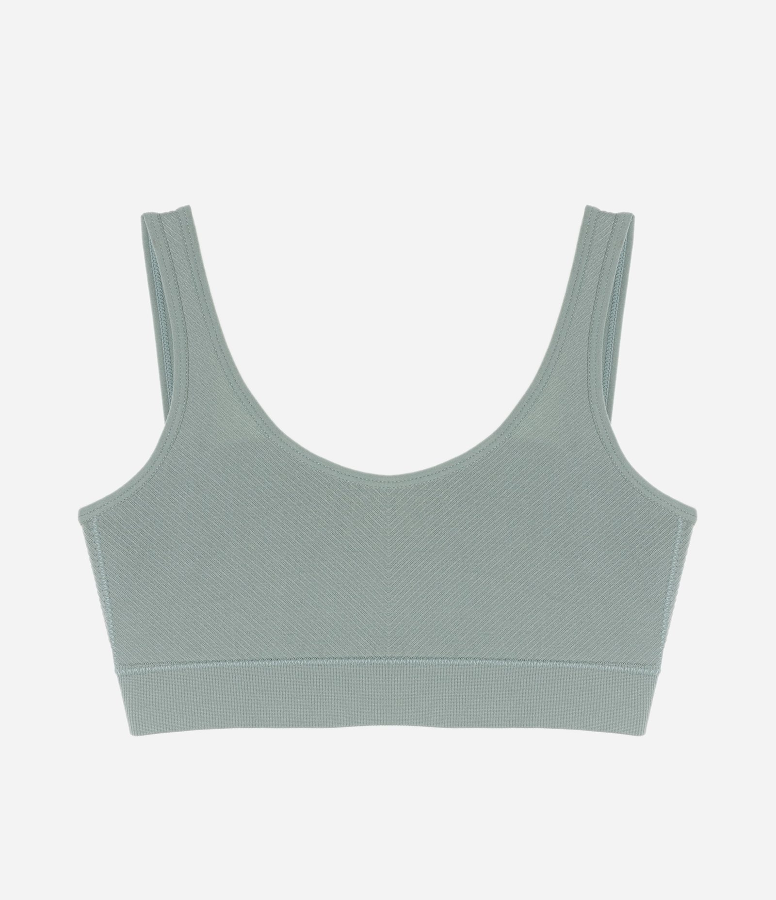 Sutiã Top em Poliamida Texturizada Seamless Verde 5