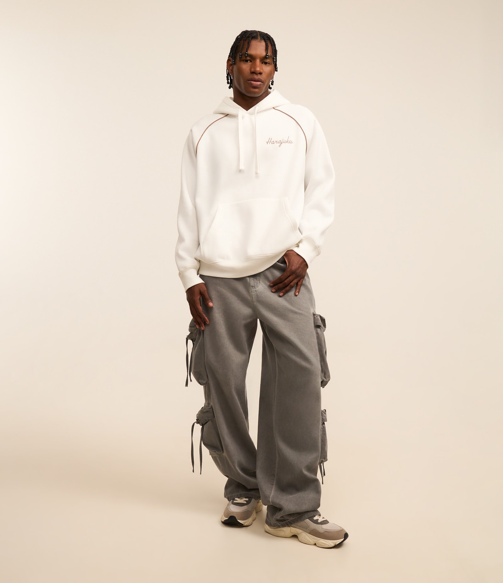 Casaco Boxy em Fleece com Felpa com Estampa Degradê de Peixes Orientais Branco 2