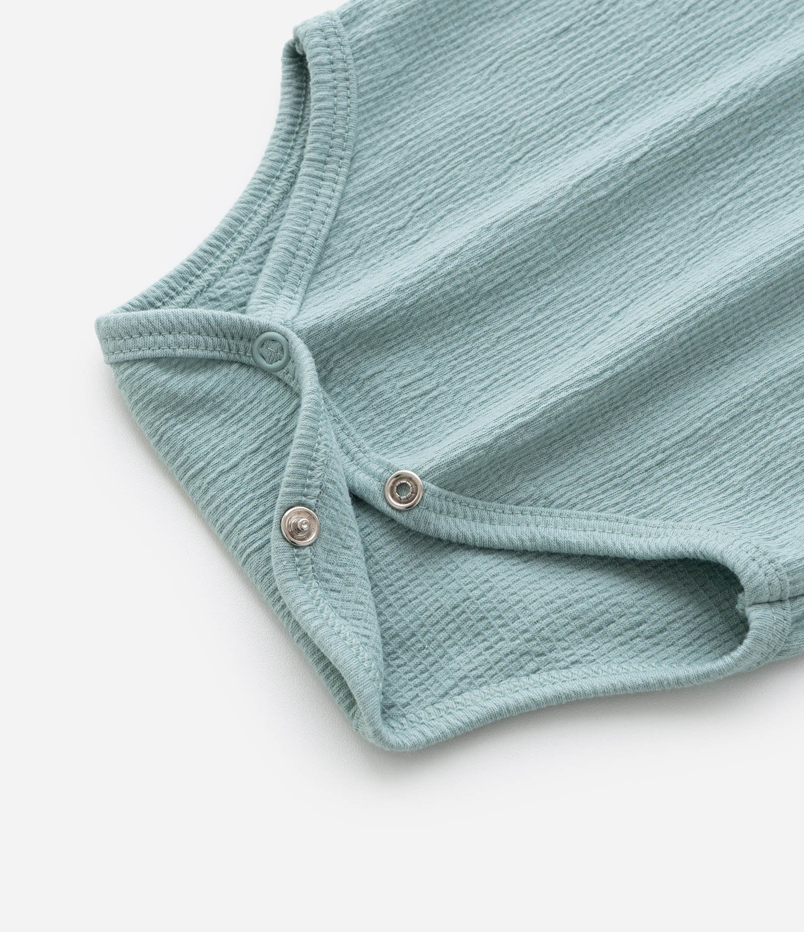 Body Infantil Texturizado com Bordado Flor - Tam 0 a 18 meses Verde 5