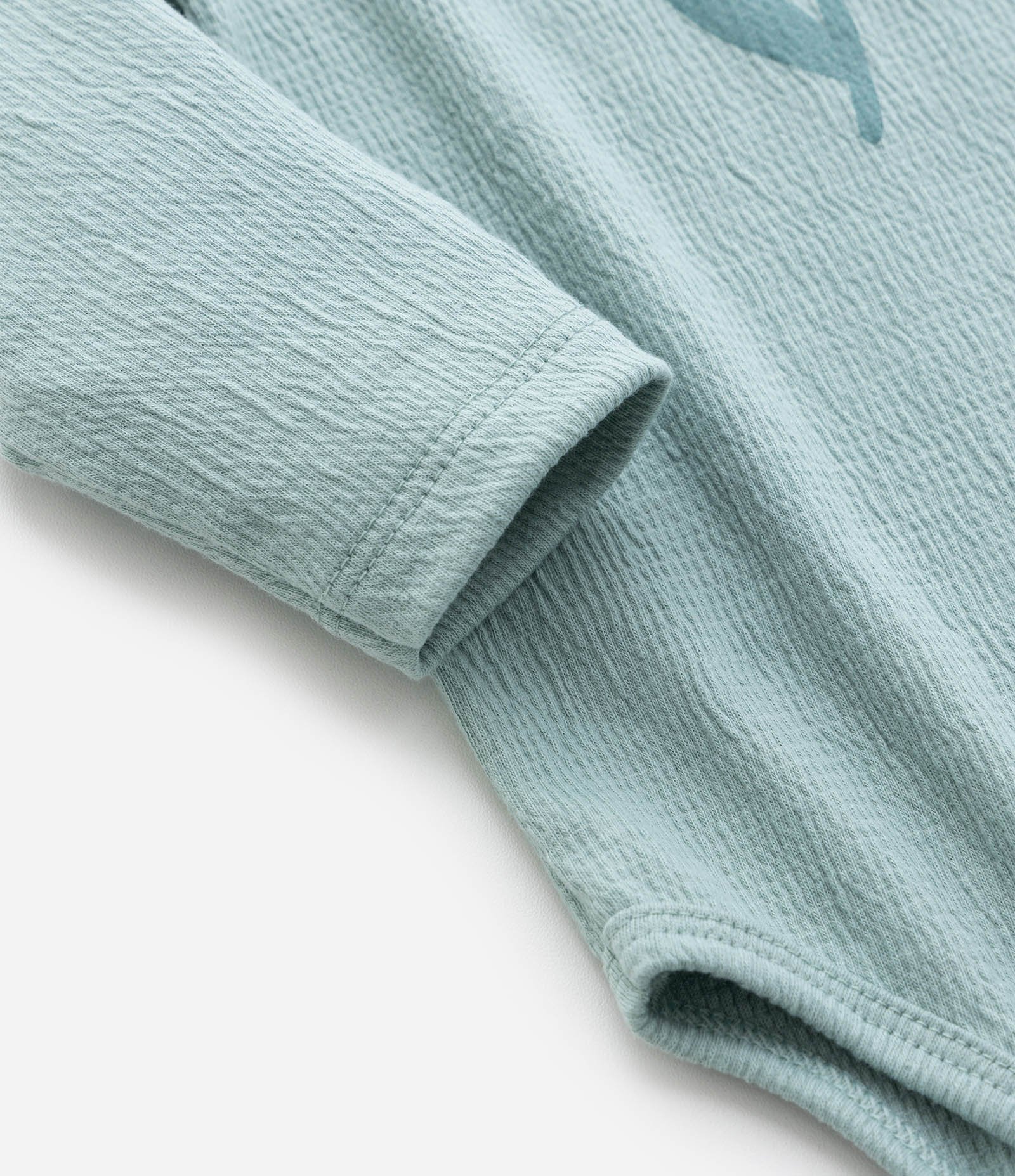 Body Infantil Texturizado com Bordado Flor - Tam 0 a 18 meses Verde 7