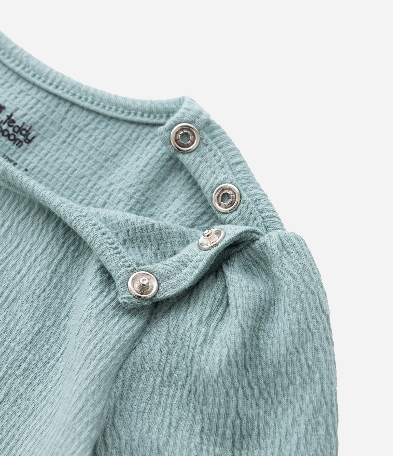 Body Infantil Texturizado com Bordado Flor - Tam 0 a 18 meses Verde 8