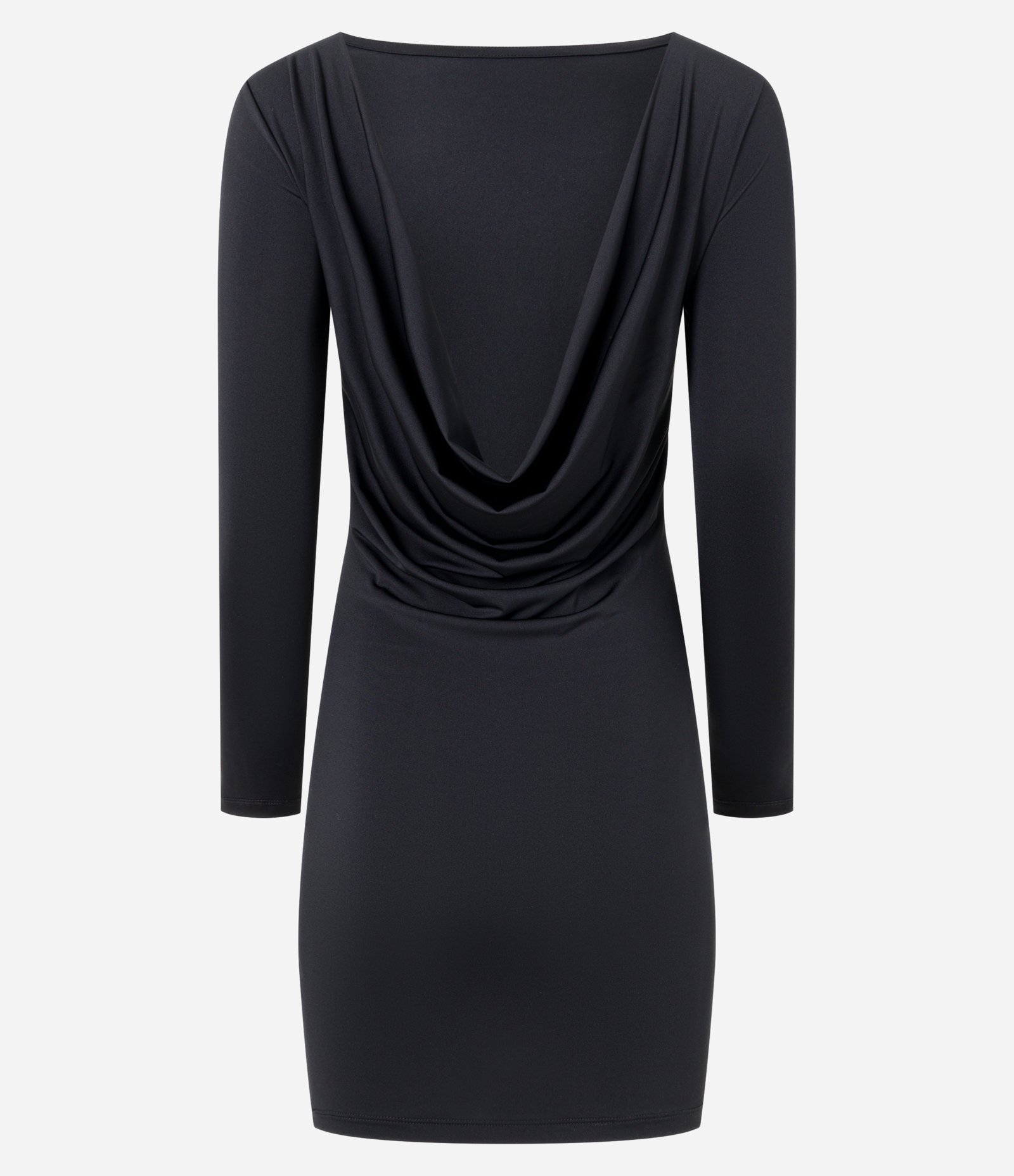 Vestido Curto em Jersey com Decote Degagê nas Costas Preto 6