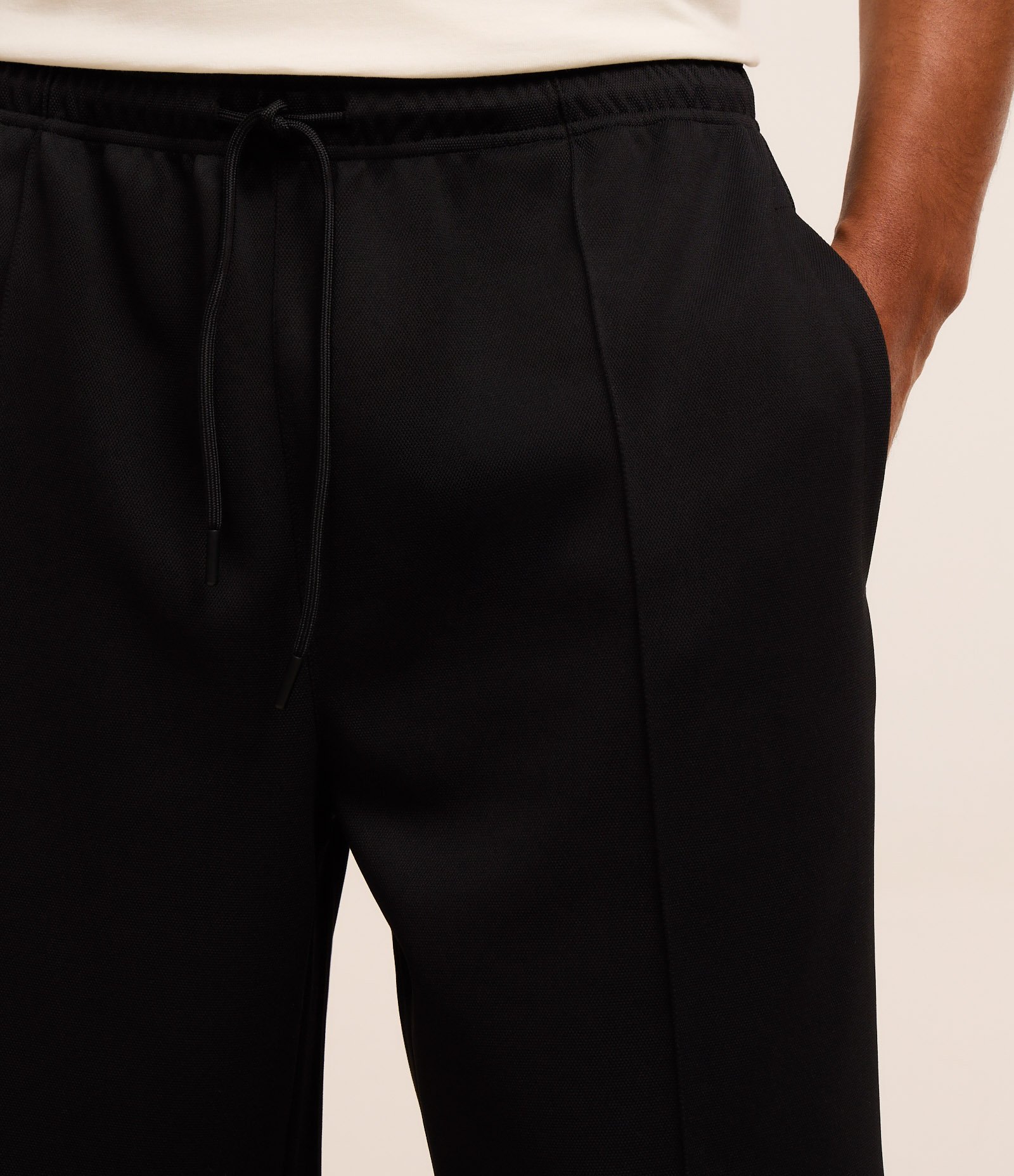 Bermuda Baggy em Helanca com Cós Ajustável Preto 3