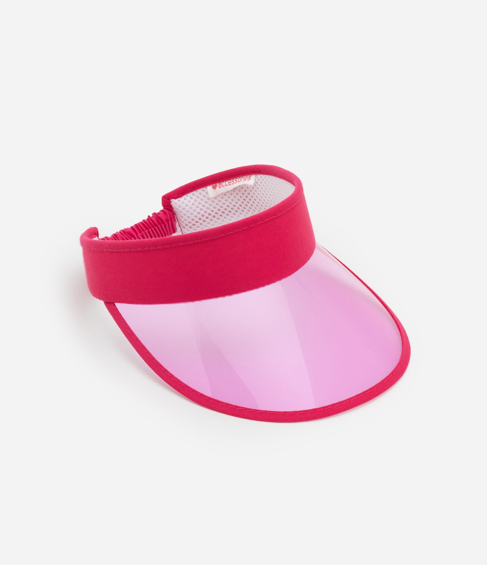 Viseira Infantil em Plástico Transparente - Tam Único Rosa 1
