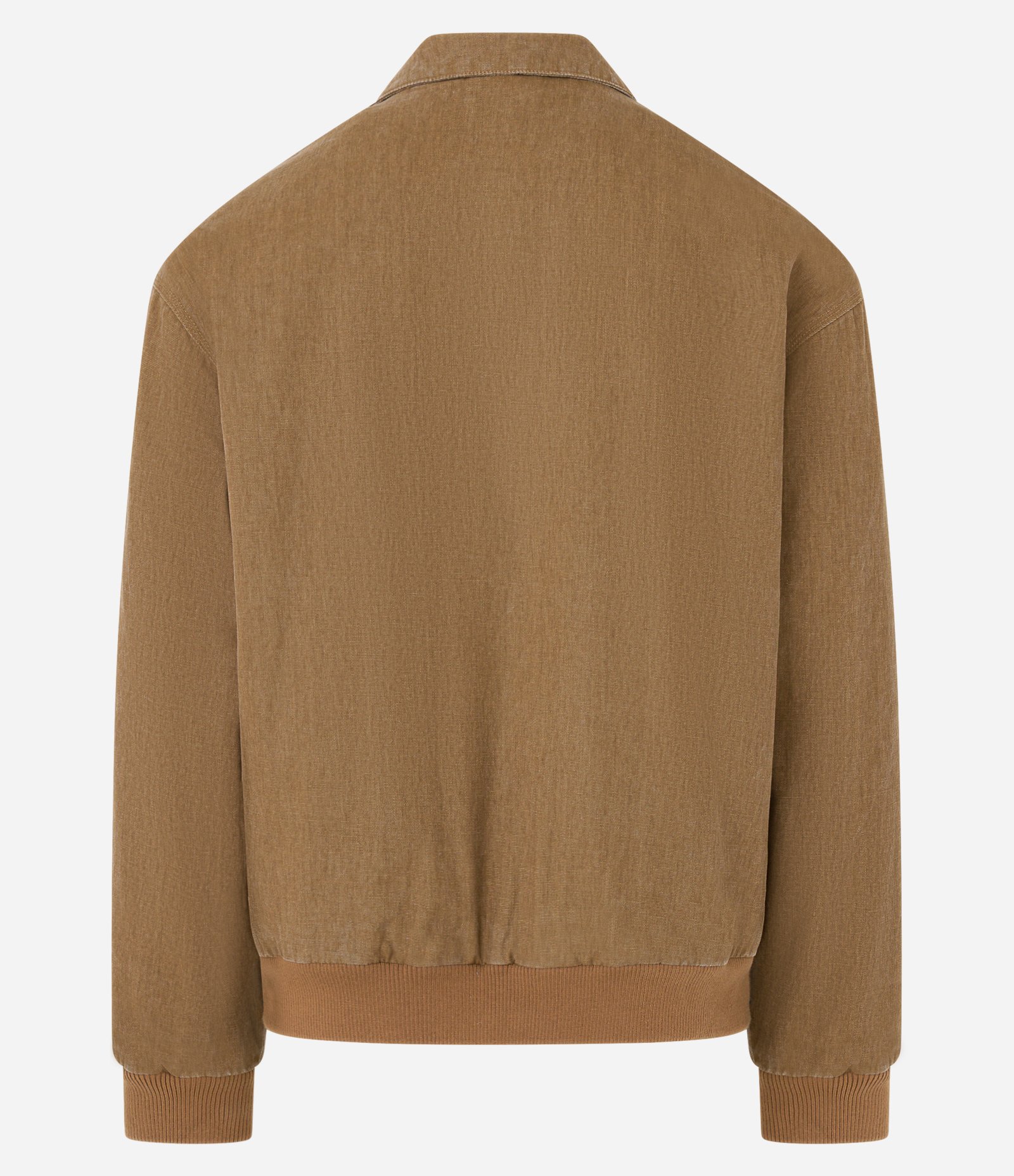 Jaqueta Bomber em Sarja com Bolsos Cargo Marrom 8