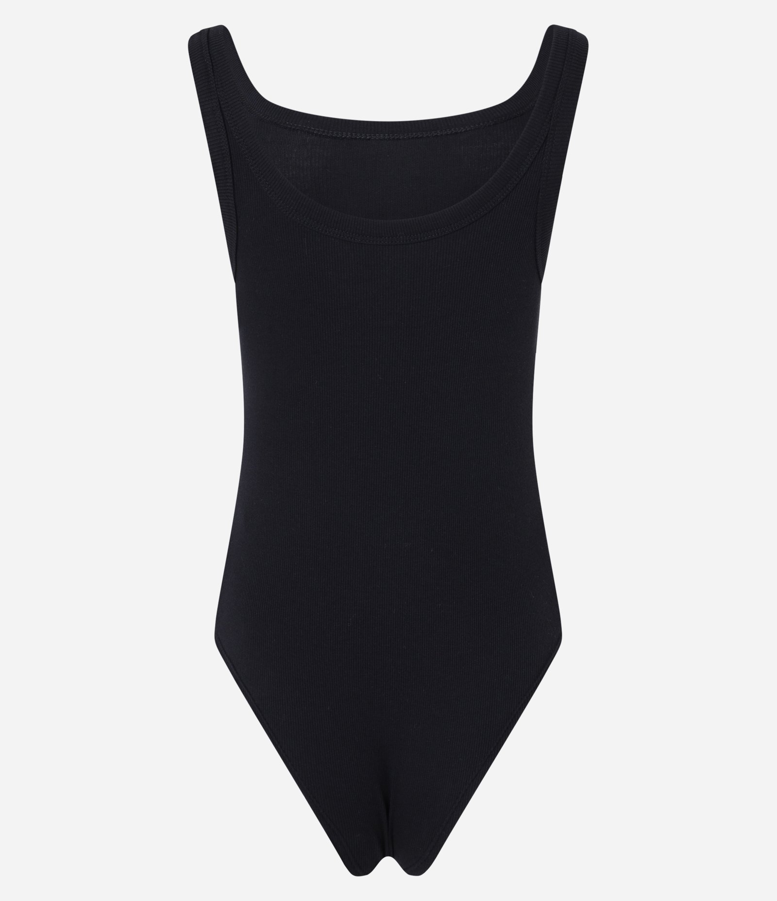 Body em Ribana Sem Manga com Viés Transpassado Preto 7