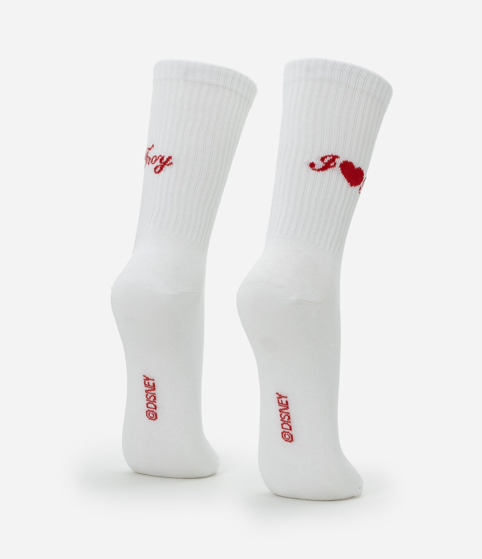 Meia Cano Alto em Algodão com Estampa Bordada I Love Troy Branco 3