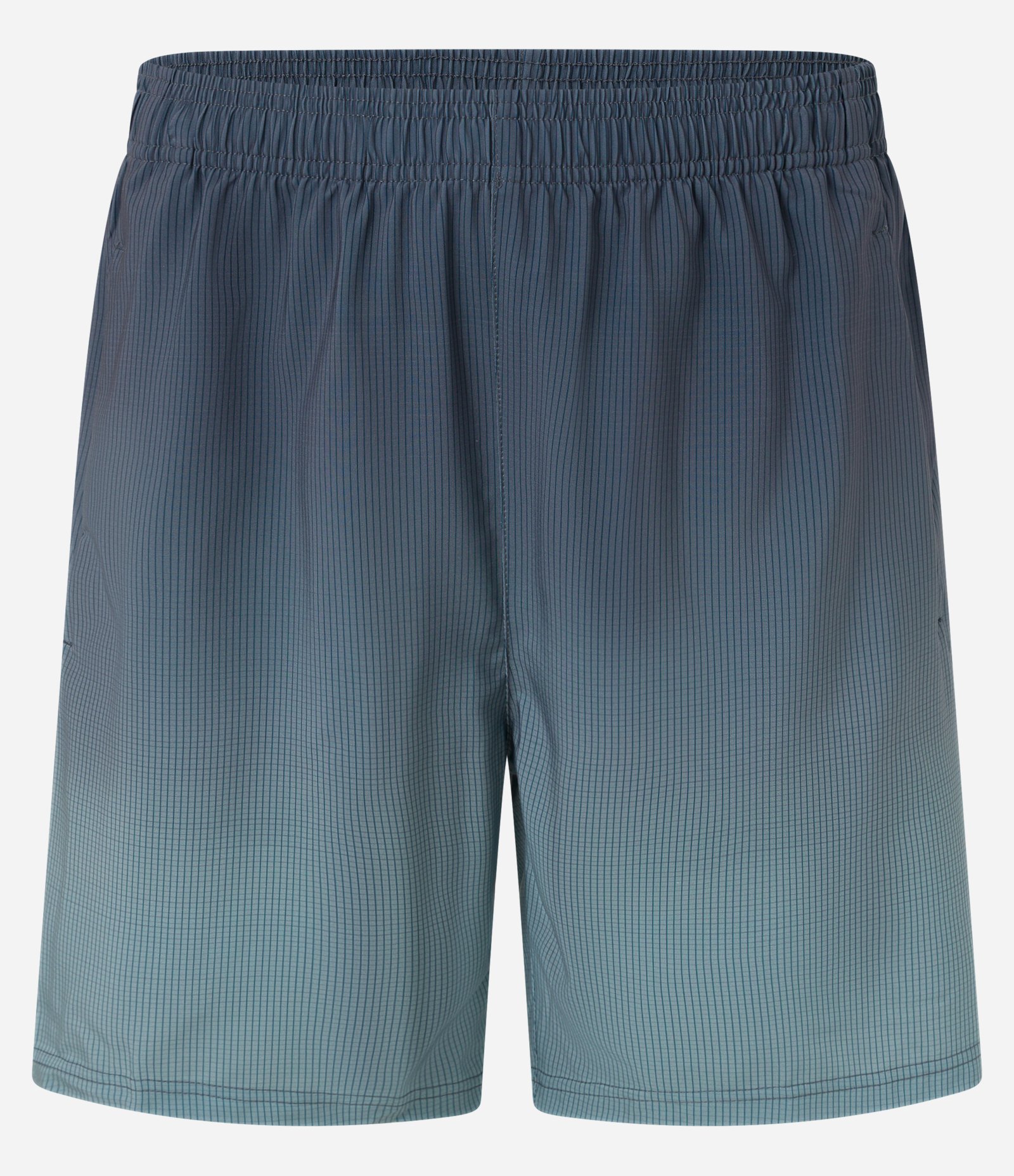 Bermuda Esportiva com Xadrez e Degrade na Barra Cinza Escuro 8