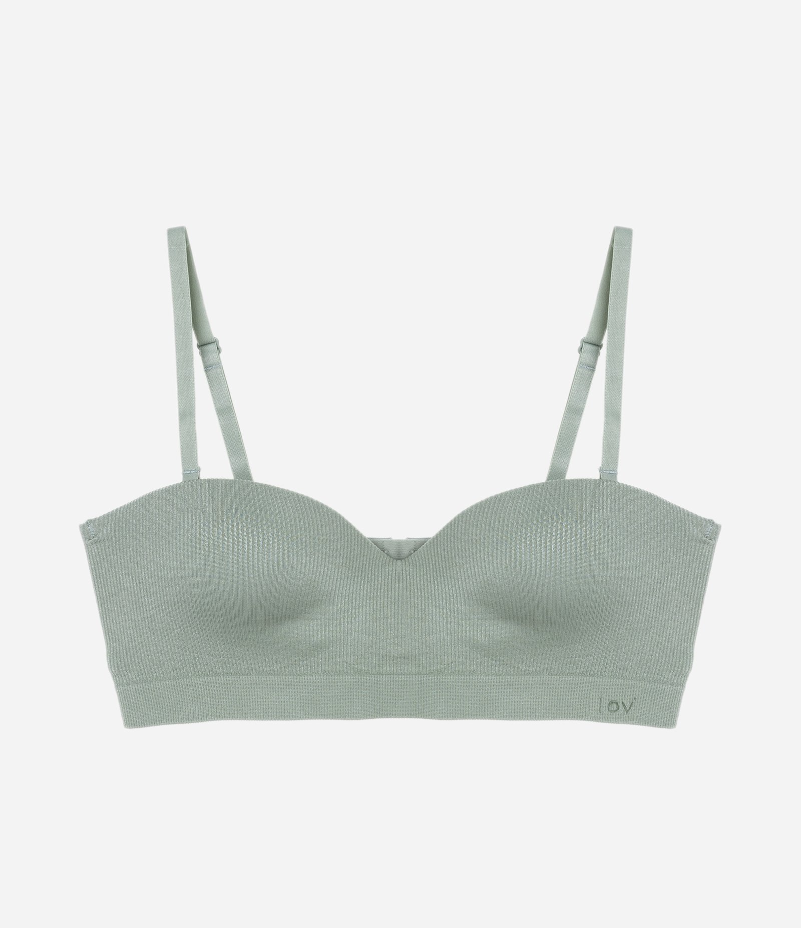 Sutiã Tomara que Caia com Bojo em Poliamida Texturizada Seamless Verde 5