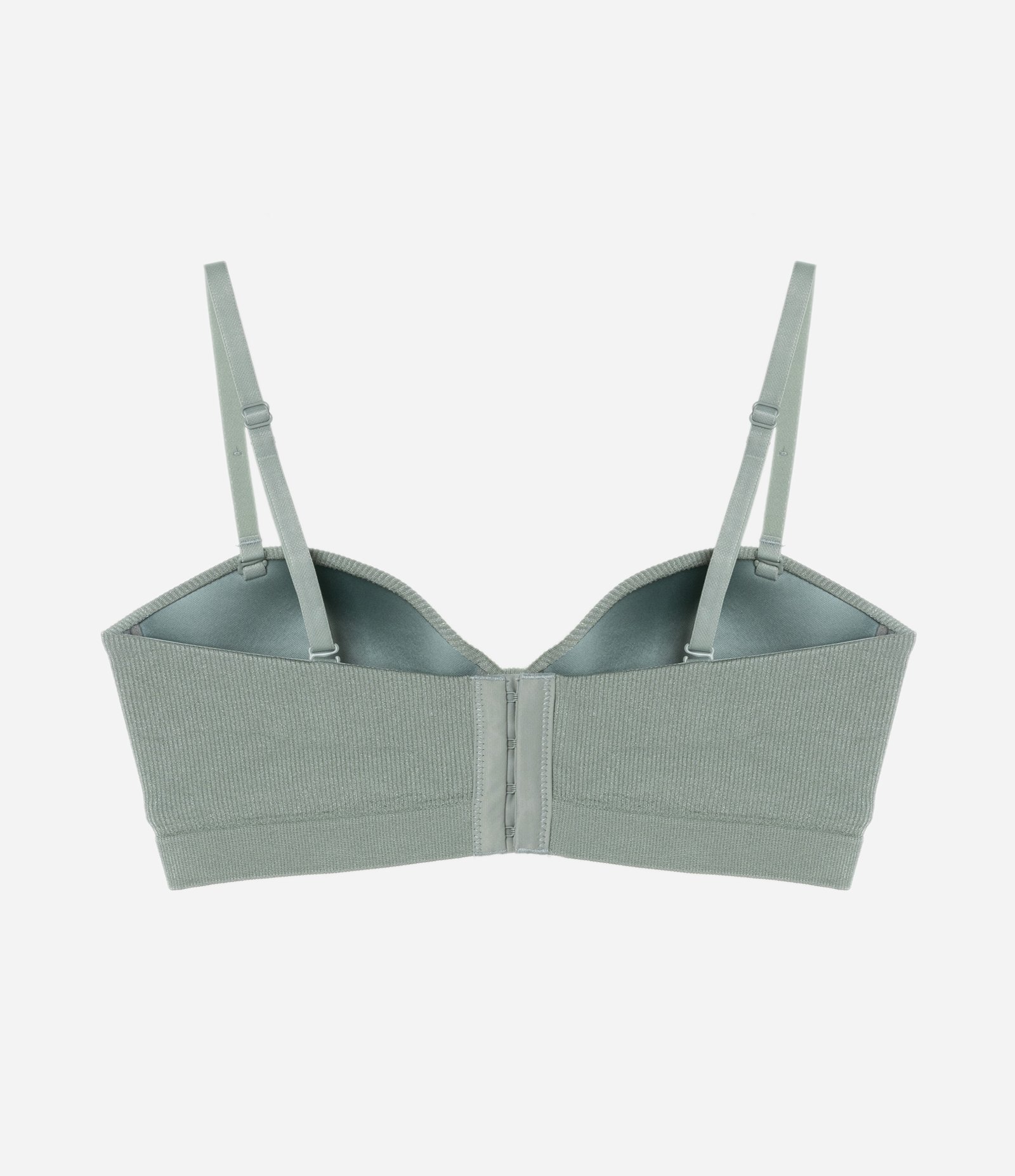 Sutiã Tomara que Caia com Bojo em Poliamida Texturizada Seamless Verde 7