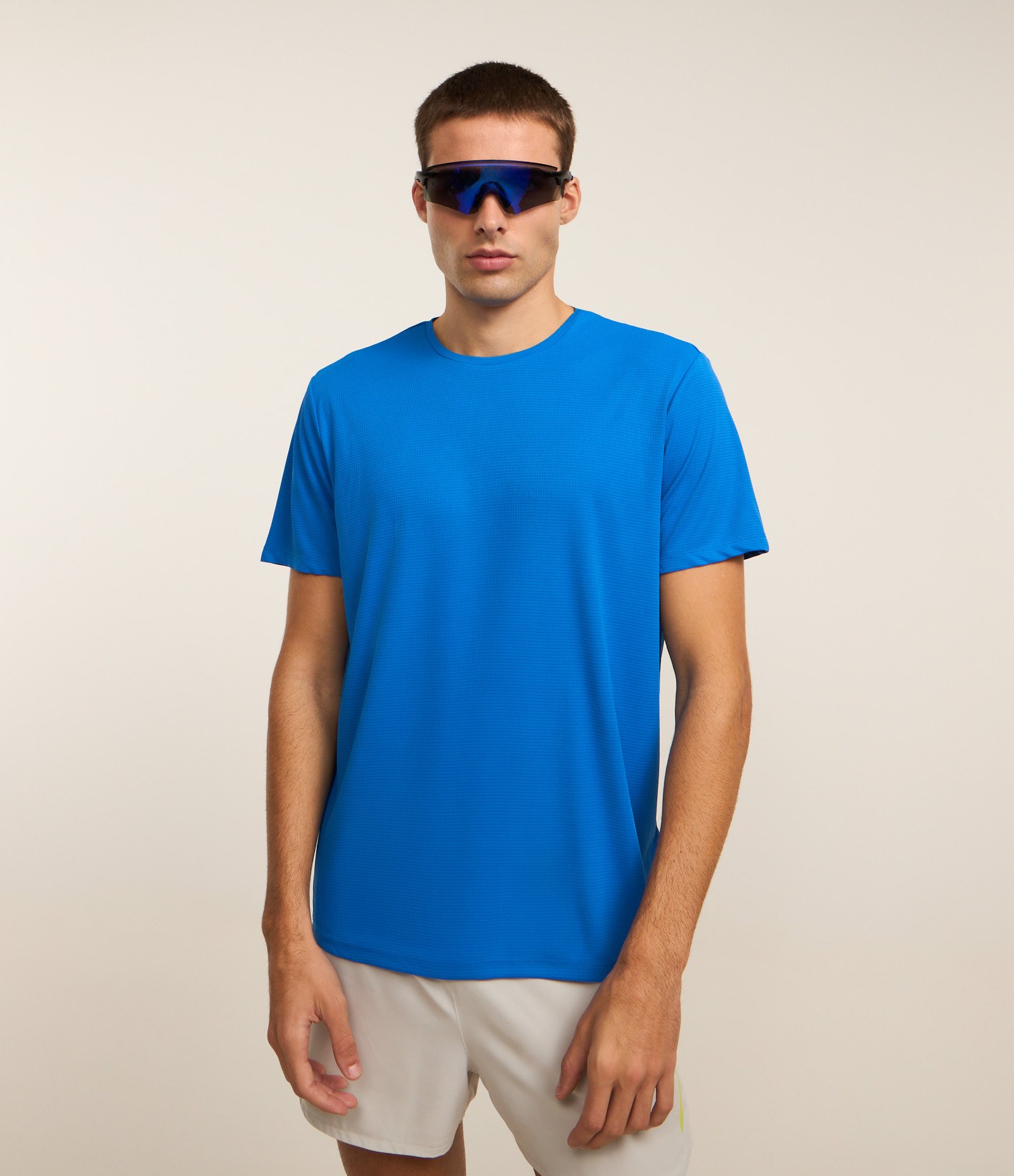 Camiseta Esportiva em Tecnologia Dry Texturizada Azul 1