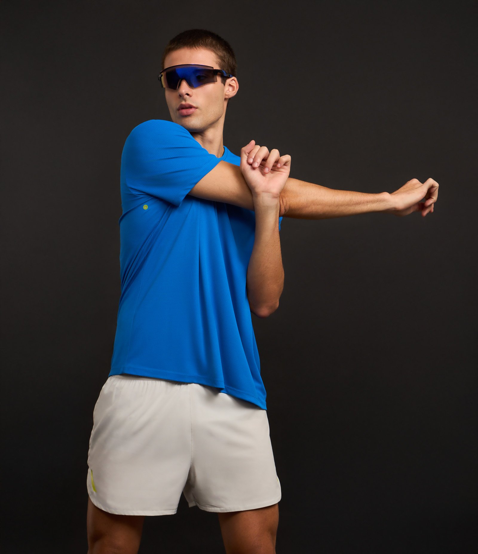 Camiseta Esportiva em Tecnologia Dry Texturizada Azul 4