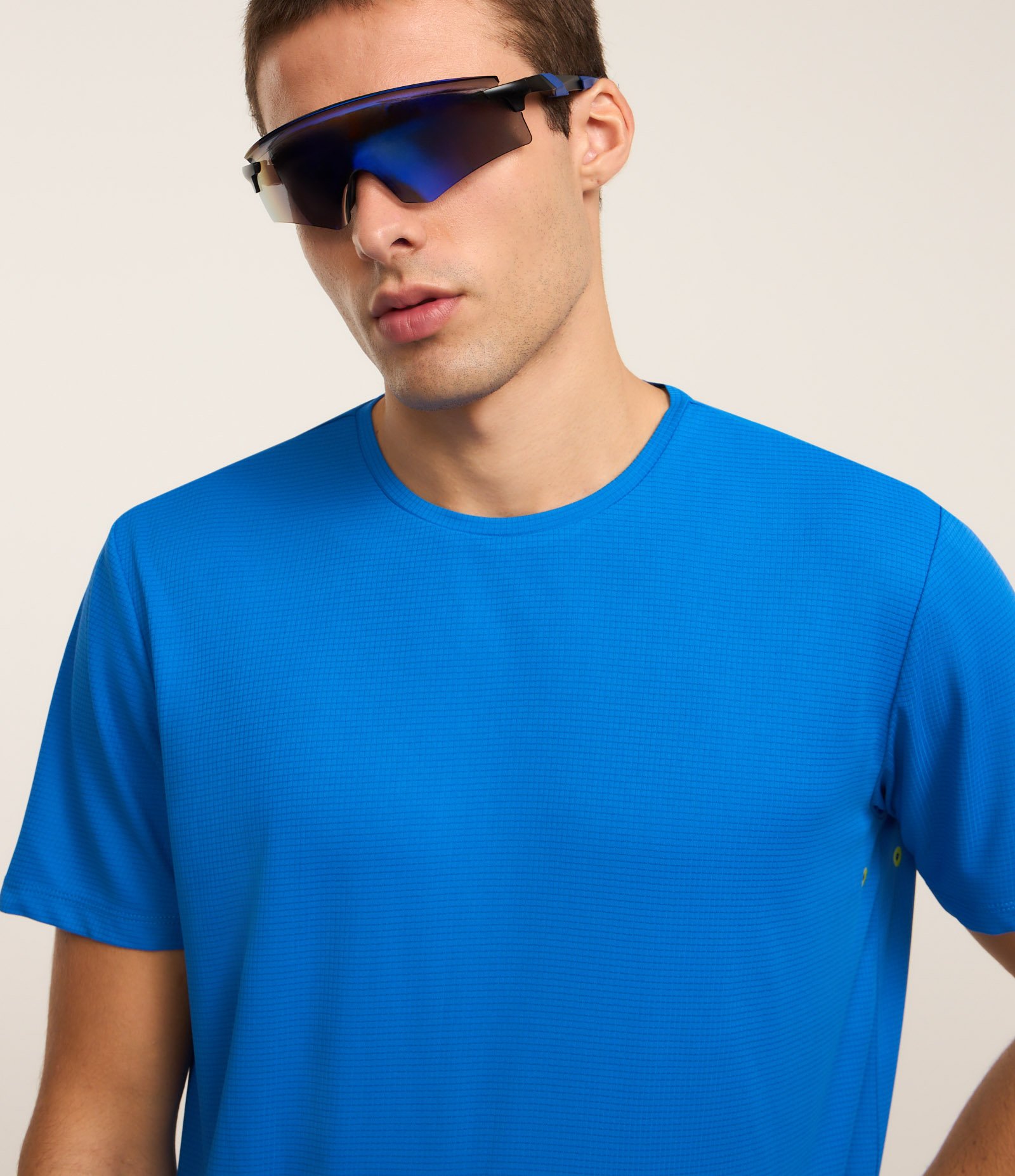 Camiseta Esportiva em Tecnologia Dry Texturizada Azul 5