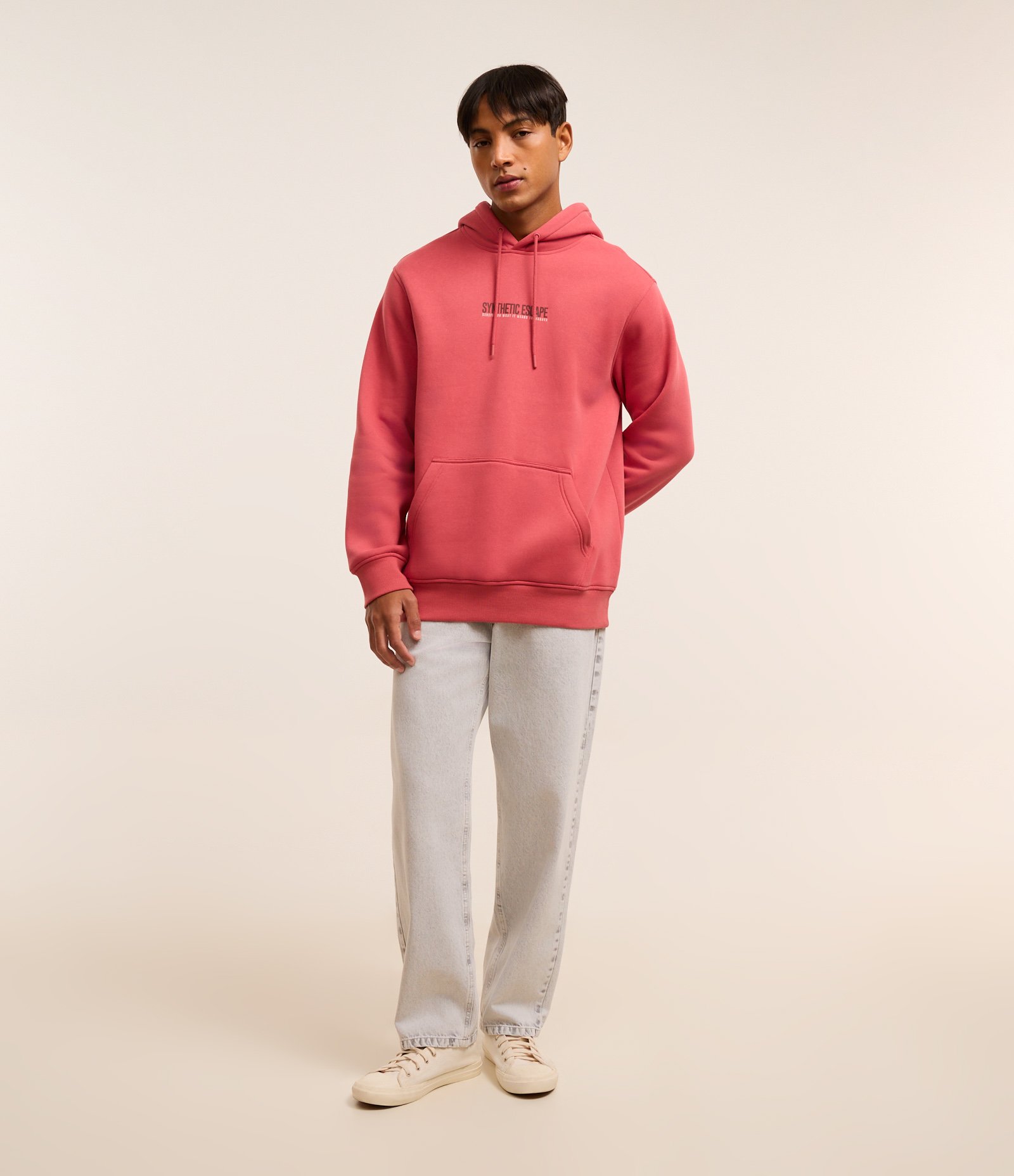 Casaco Comfort em Moletom com Felpa Bolso Canguru e Estampa Lettering Vermelho 2