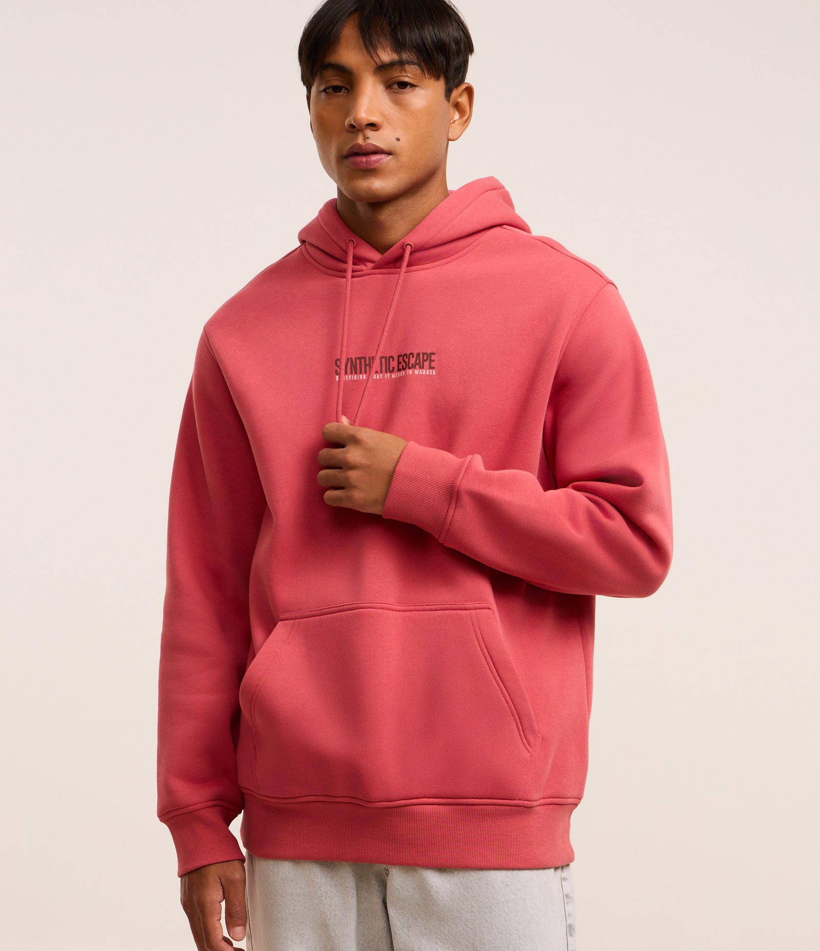 Casaco Comfort em Moletom com Felpa Bolso Canguru e Estampa Lettering Vermelho 4