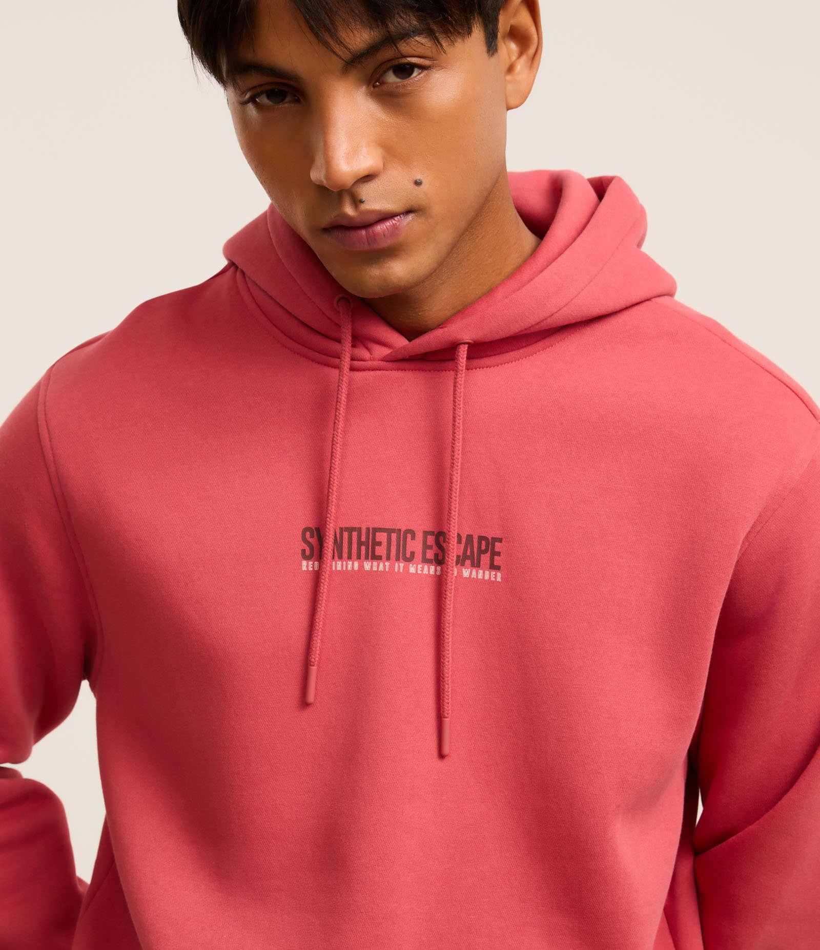 Casaco Comfort em Moletom com Felpa Bolso Canguru e Estampa Lettering Vermelho 7