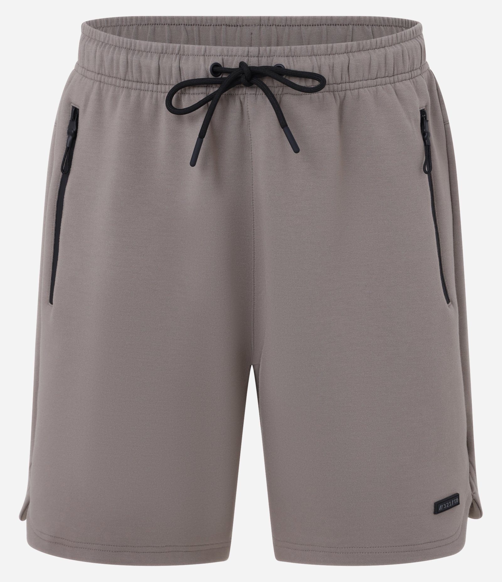 Bermuda Esportiva em Moletom Tecnológico com Cós Elástico e Zíper no Bolso Marrom 7